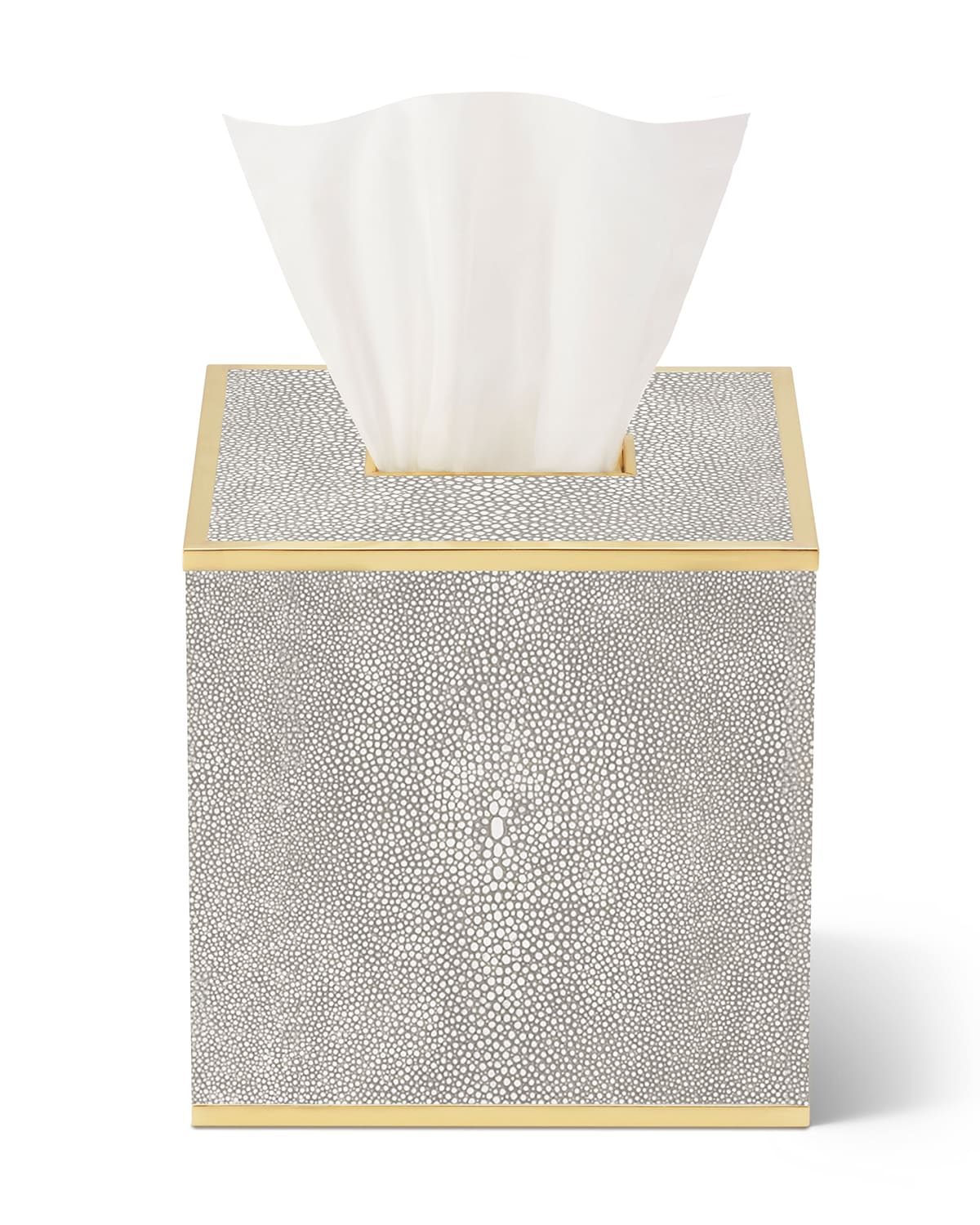 Aerin Classic Shagreen Tissue Box Holder In Dove