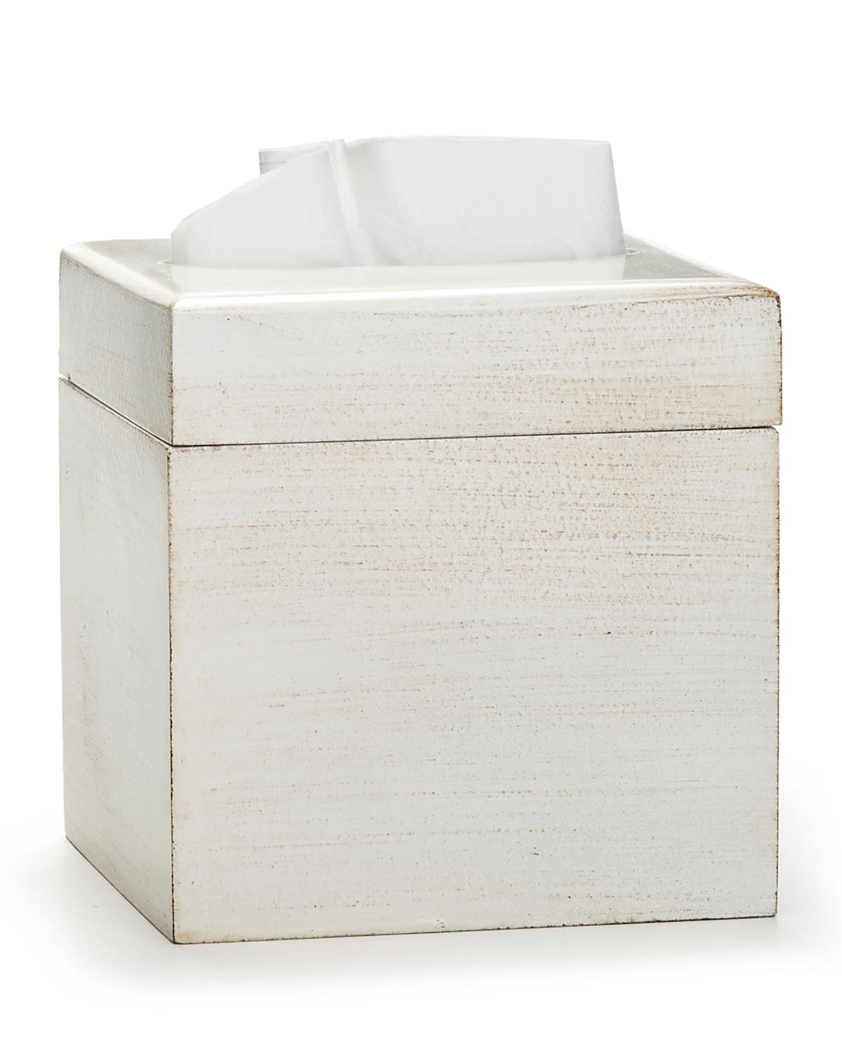 Labrazel Riviera Tissue Box Cover In Antique White