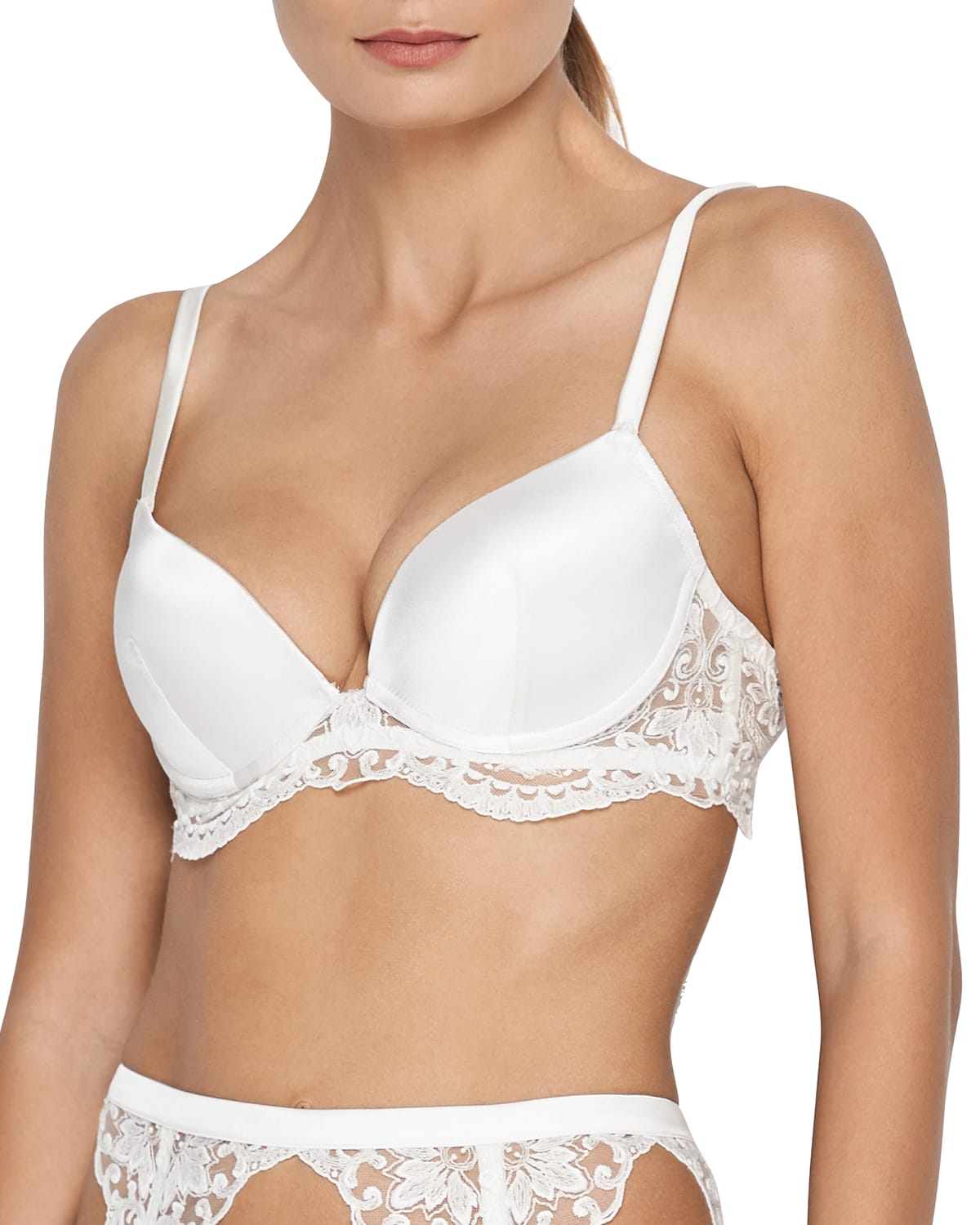 Bella Embroidered Padded Push-Up Bra