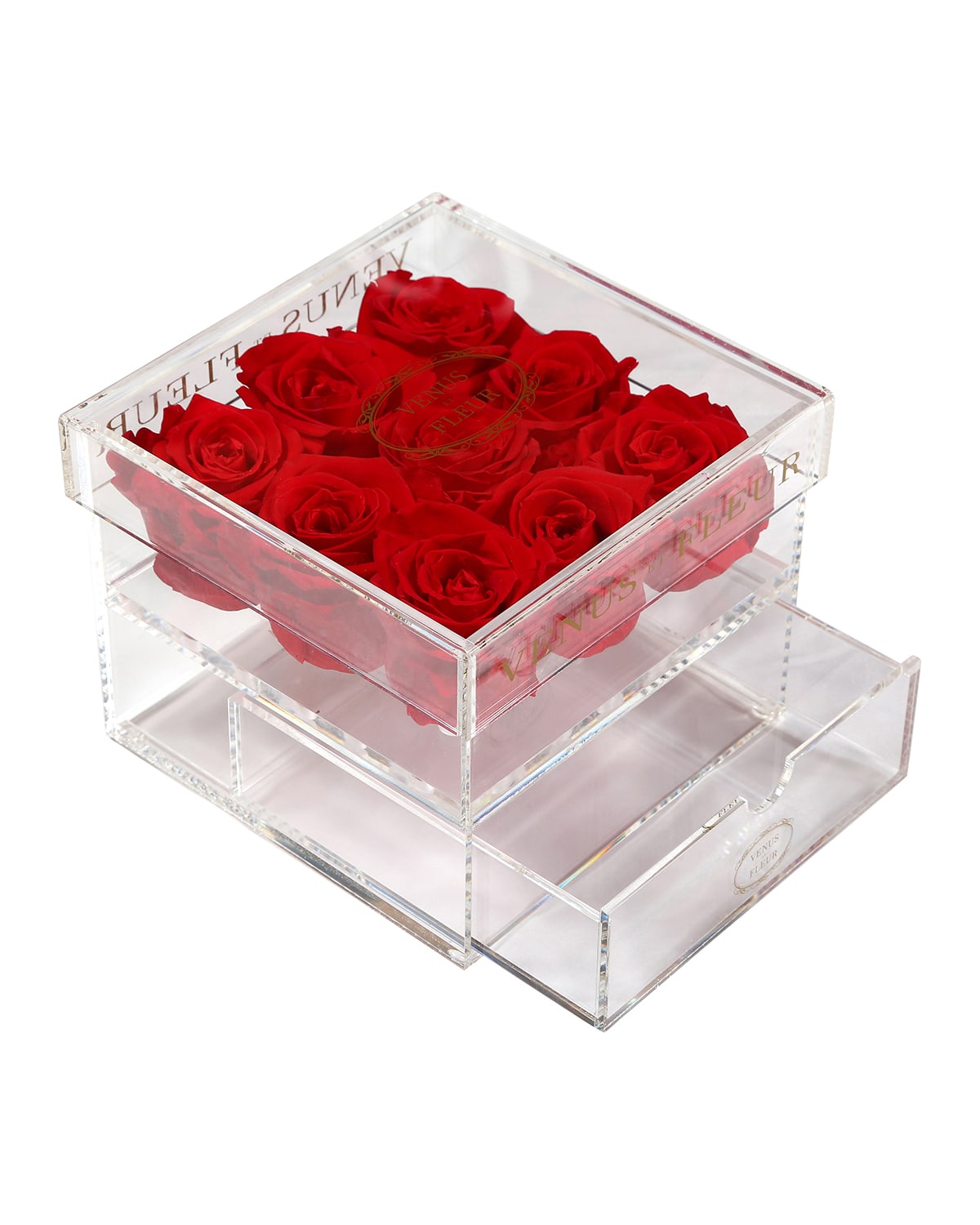 Venus Et Fleur Le Clair Neuf Rose Box In Red