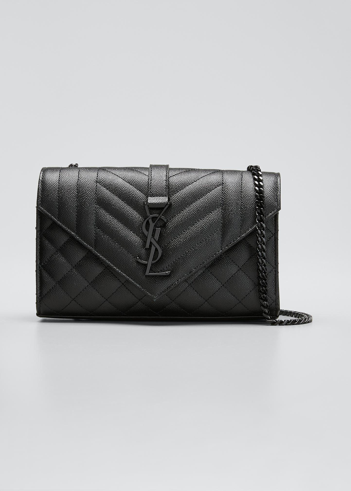 Small YSL Monogram Leather Satchel Bag