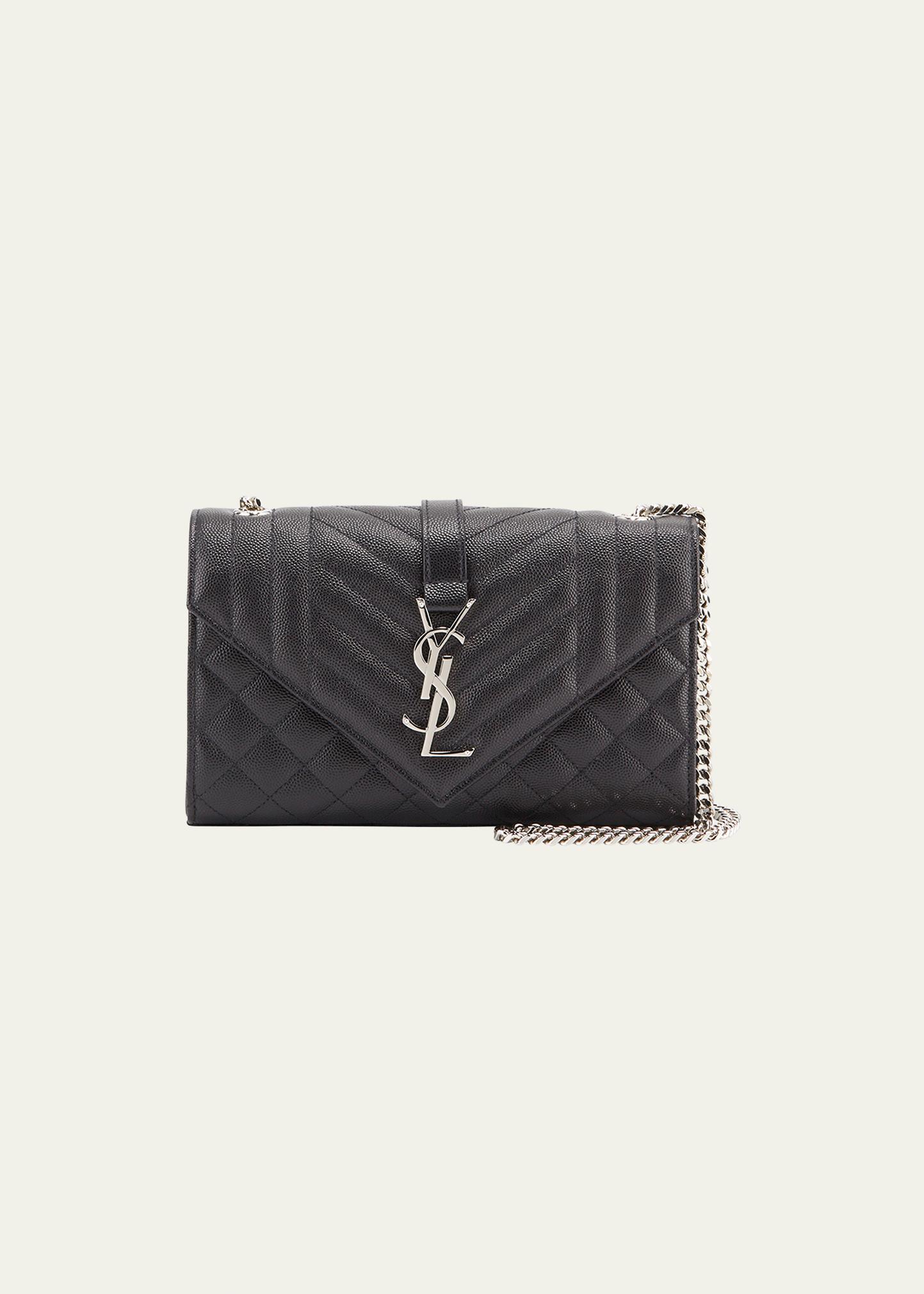 Small YSL Monogram Leather Satchel Bag