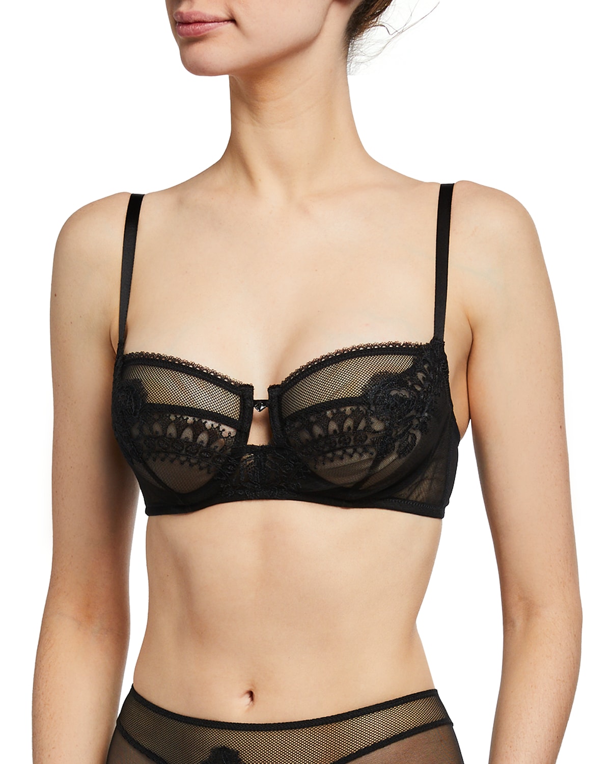 Lise Charmel Dressing Floral Demi Cup Full Support Bra in Dressing Solaire