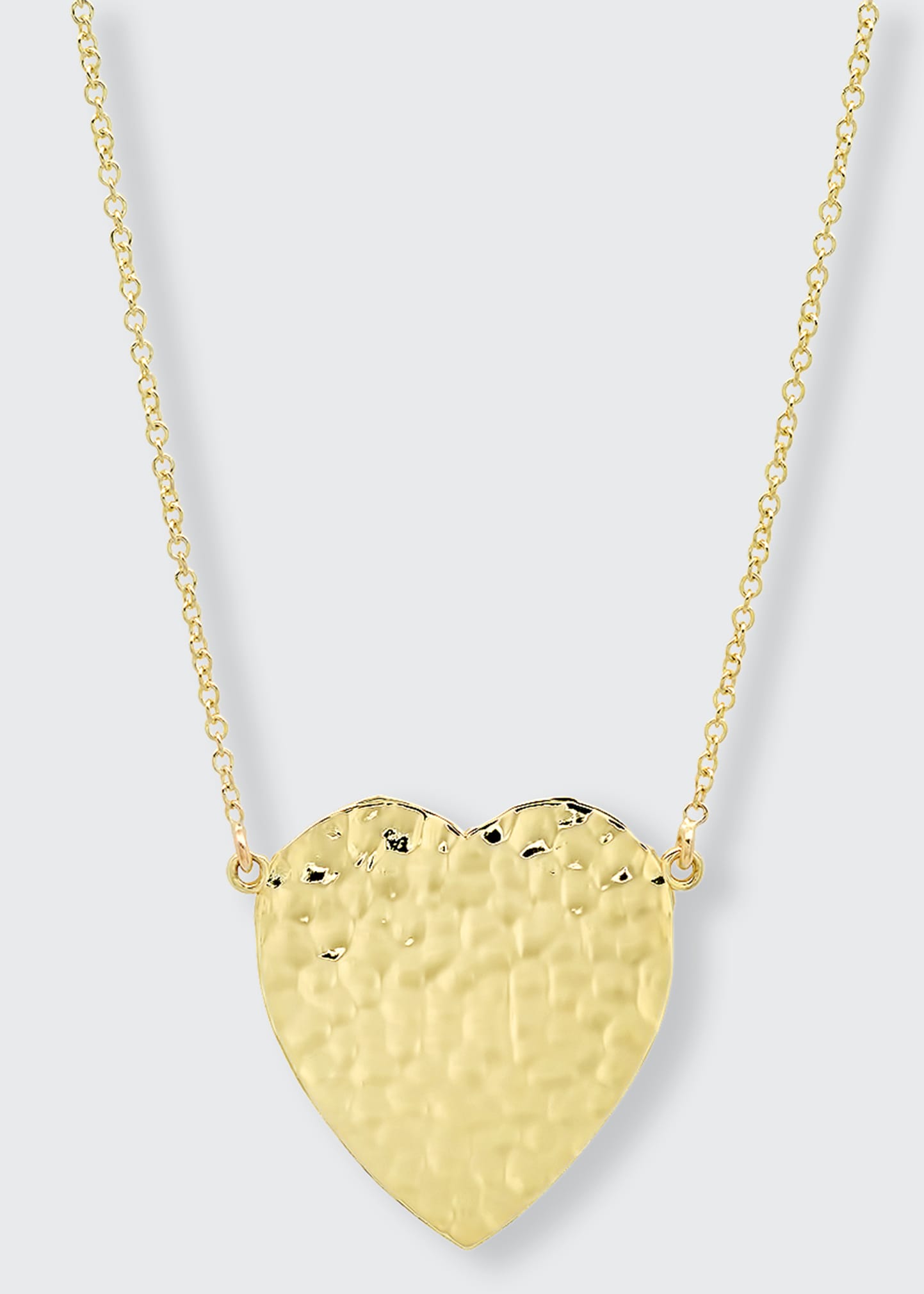 Shop Jennifer Meyer 18k Hammered Heart Necklace In Gold