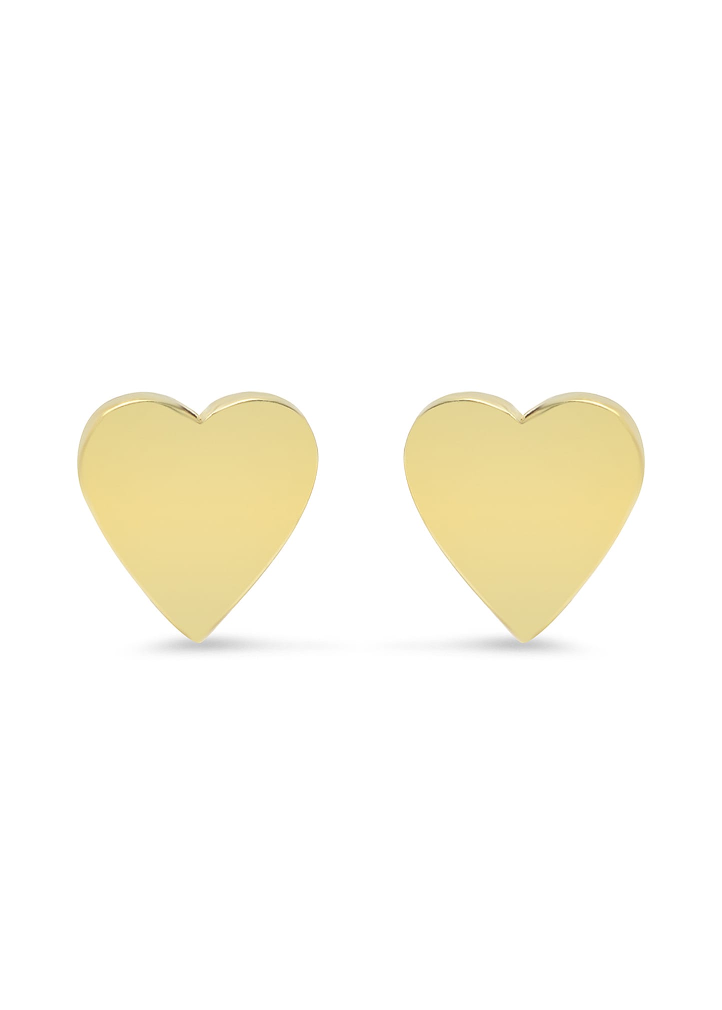 Jennifer Meyer 18k Plain Heart Stud Earrings In Gold
