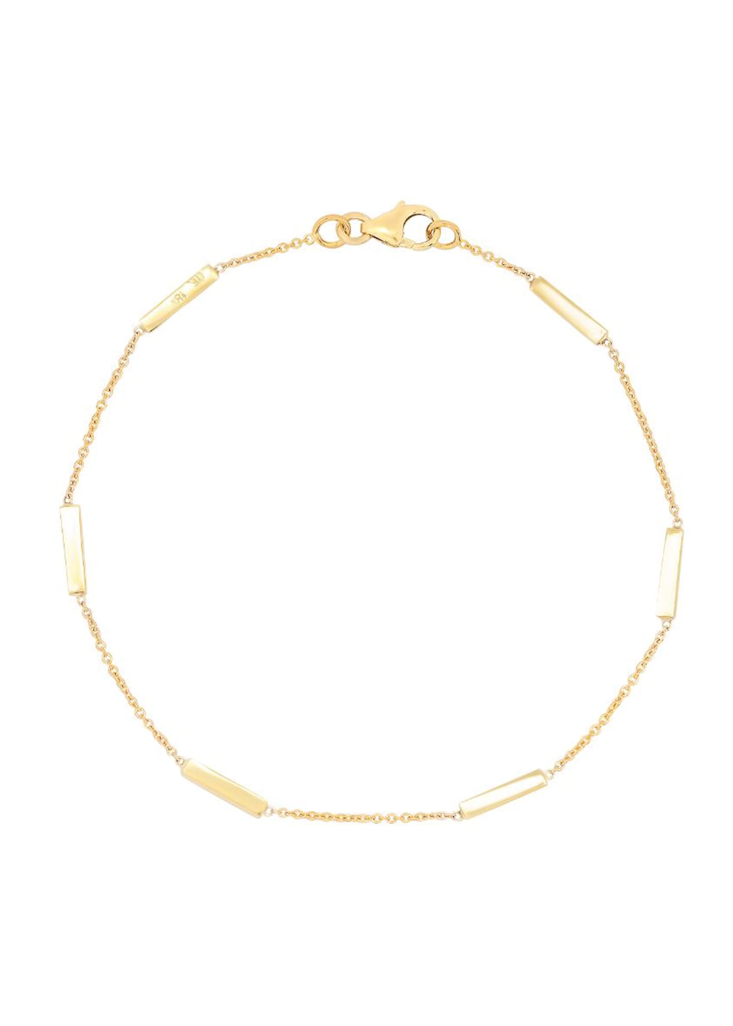 Jennifer Meyer 18k Bar By-the-inch Bracelet On 14k Chain In Gold