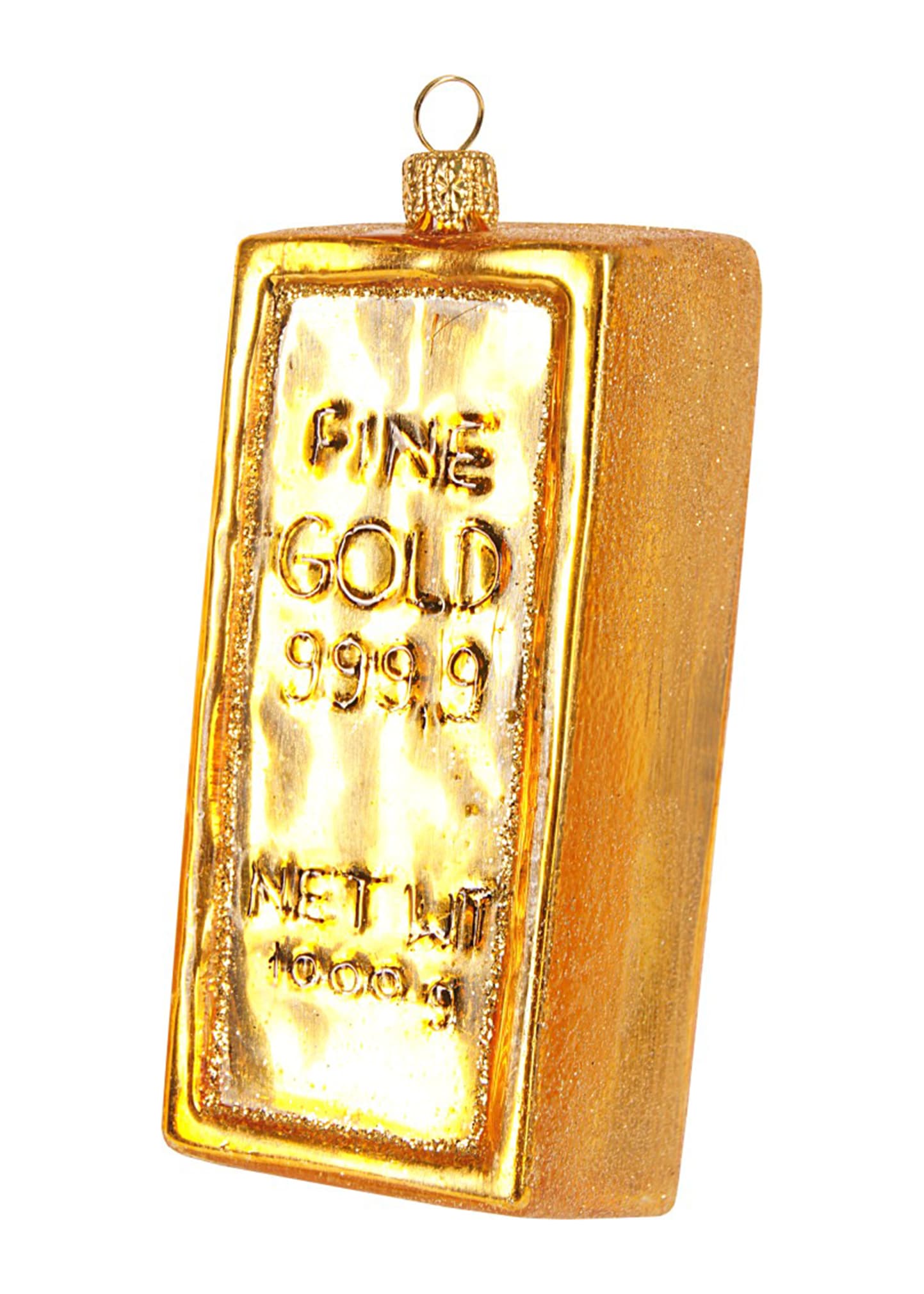 Bergdorf Goodman Gold Bar Christmas Ornament