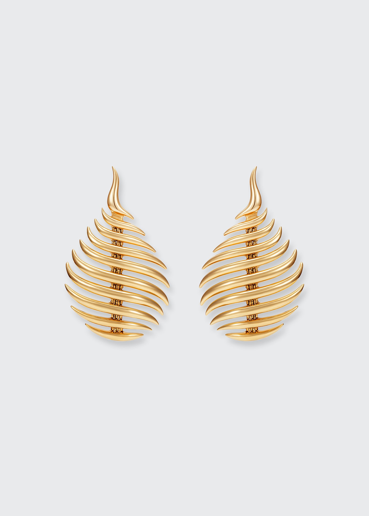 Fernando Jorge Flame Small Earrings in 18k Yellow Gold