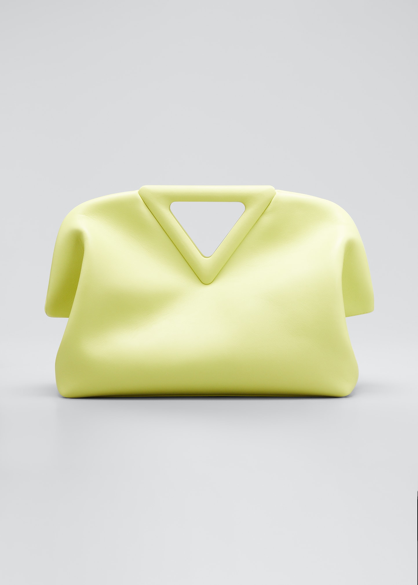 Bottega Veneta - The Point Triangle Yellow Leather Small Bag