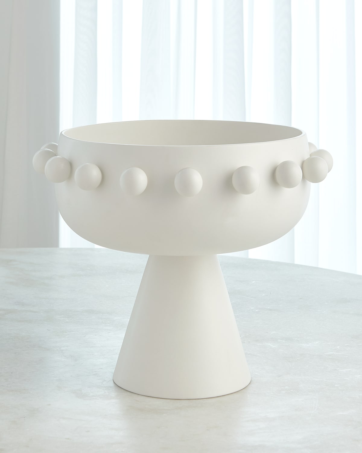 Shop Ashley Childers For Global Views Spheres Collection White Footed Bowl