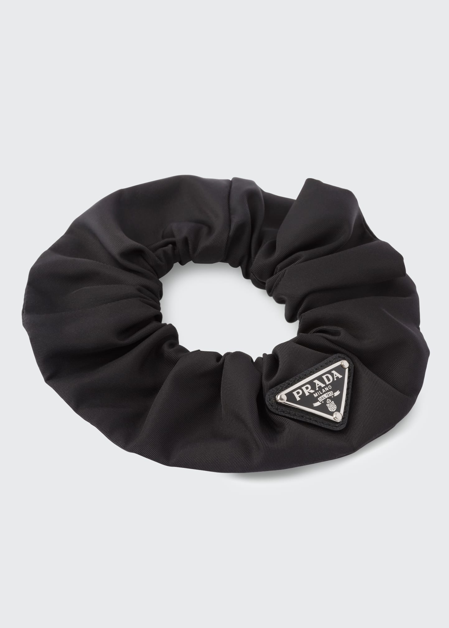 Prada Re-nylon Triangle-logo Scrunchie In F0010 Giallo