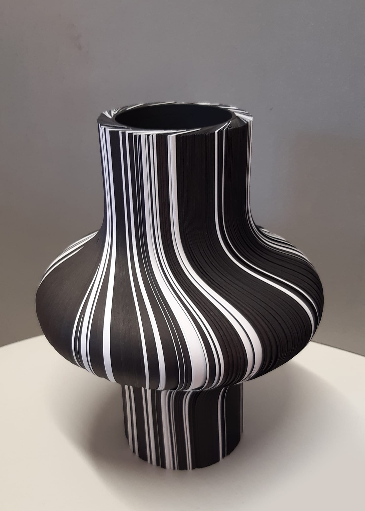 Papuli Upside Down 9.8" Vase, Black