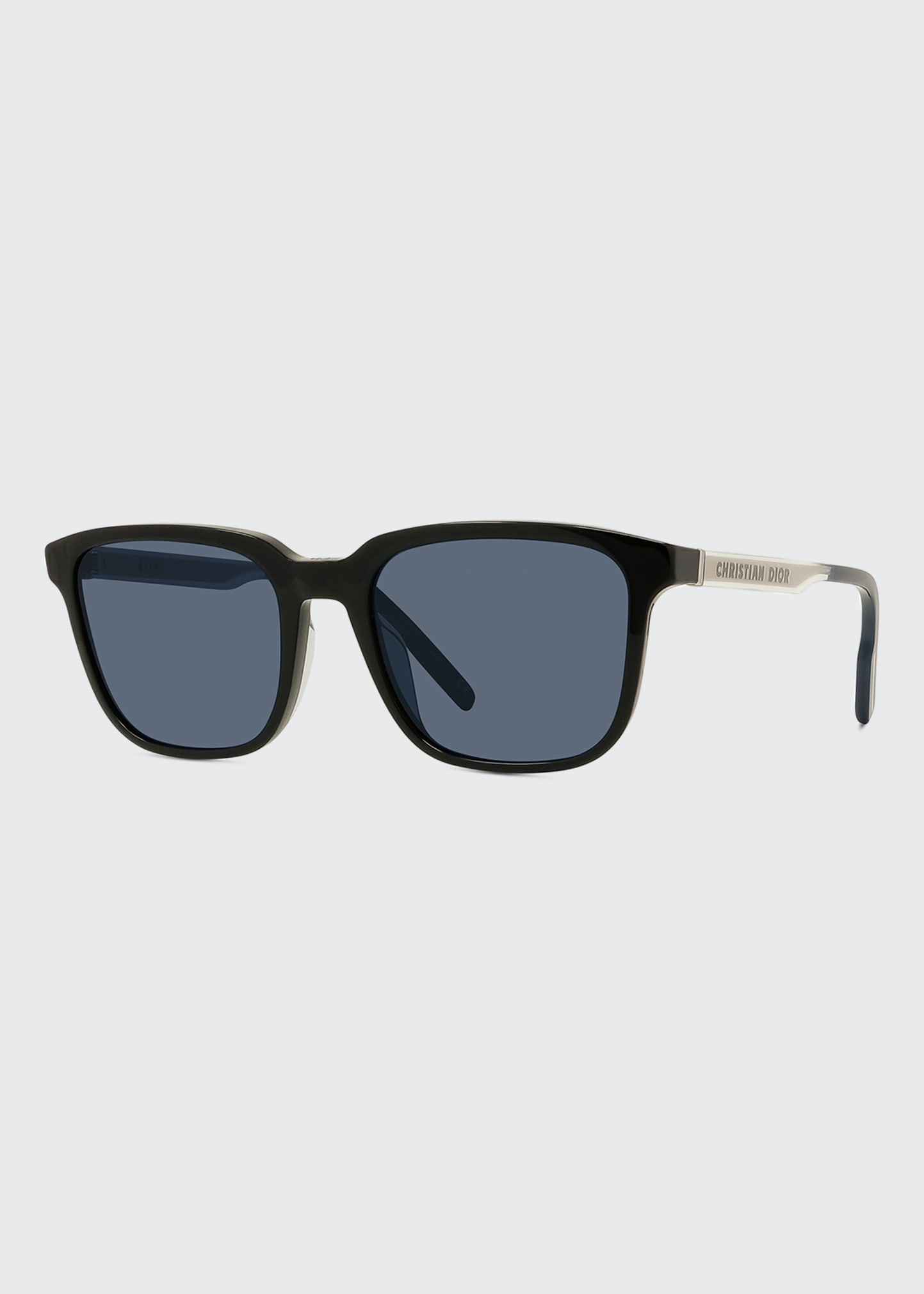 Men's Rectangle Transparent Acetate Sunglasses | Smart Closet