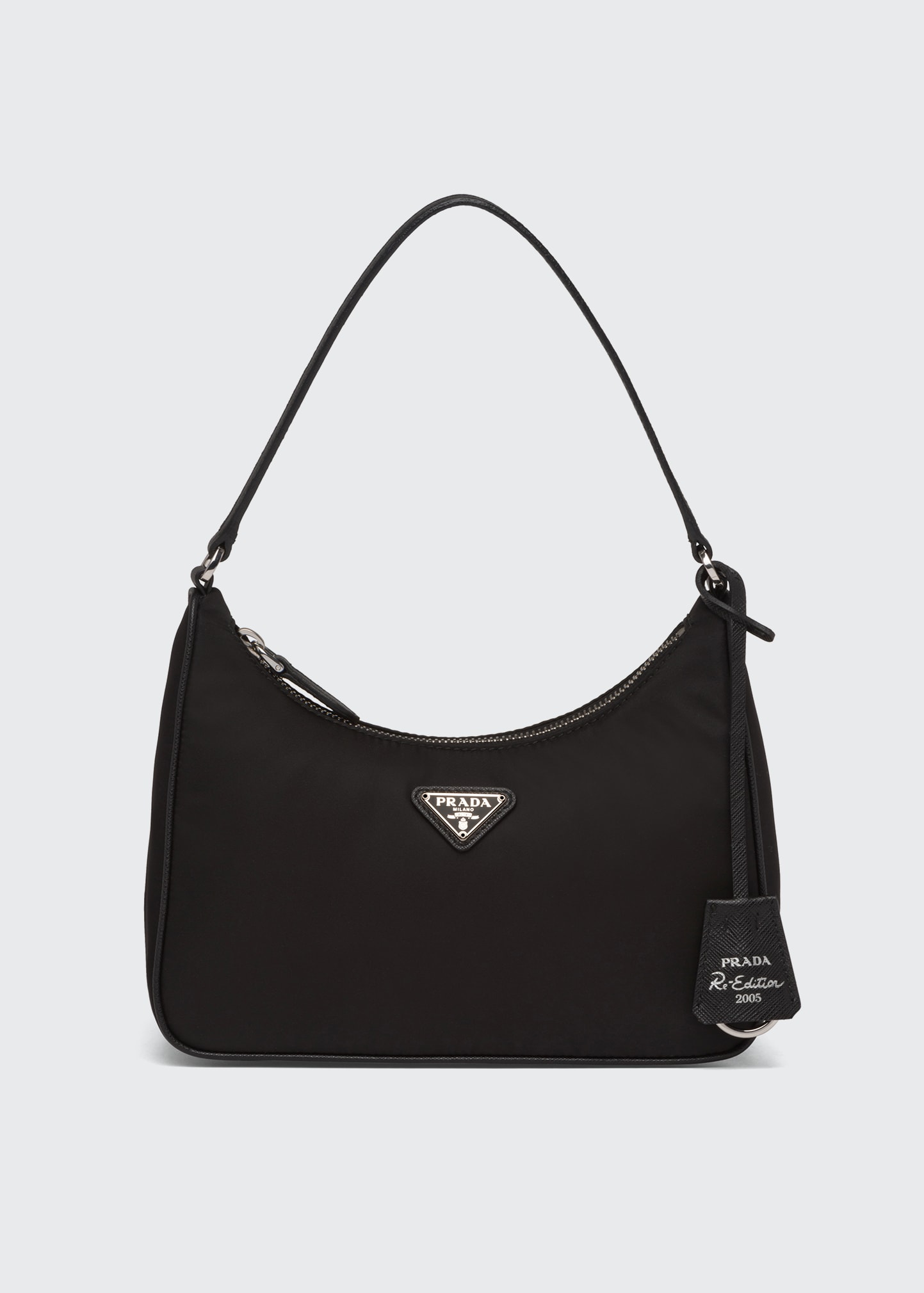Prada Re-edition 2005 Nylon Pouch Shoulder Bag In F0002 Nero