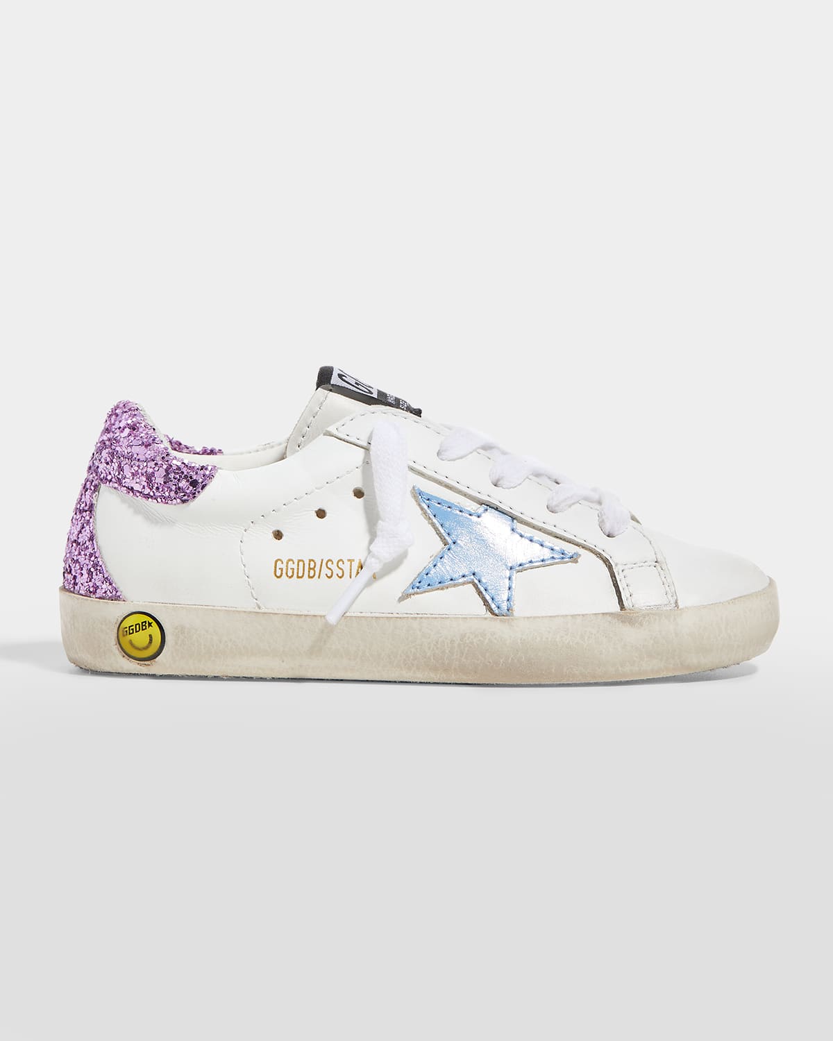 Golden Goose Girl's Super Star Laminated Glitter Low-top Sneakers ...