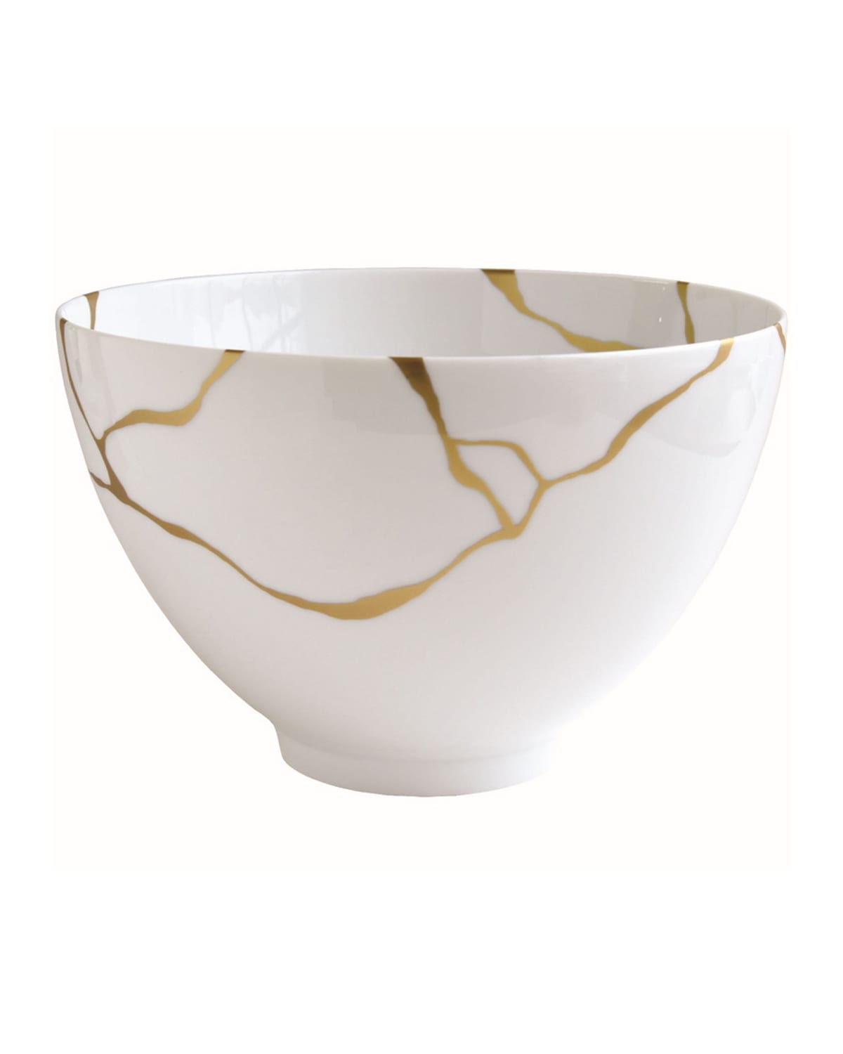 Bernardaud Kintsugi Deep Salad Bowl, 10" In White