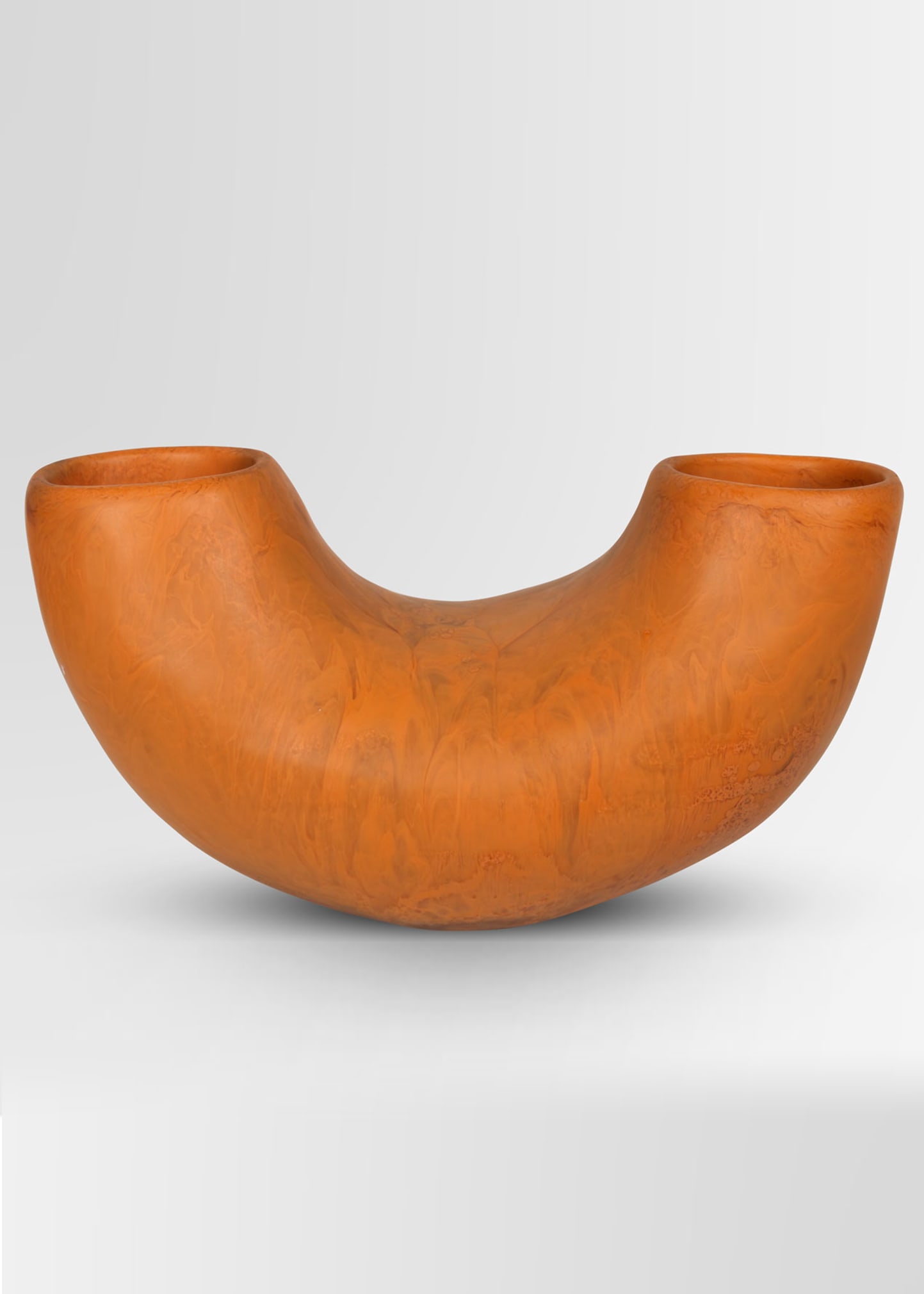 Dinosaur Designs Medium Horn Vase - 10.2" In Swirl Caramel