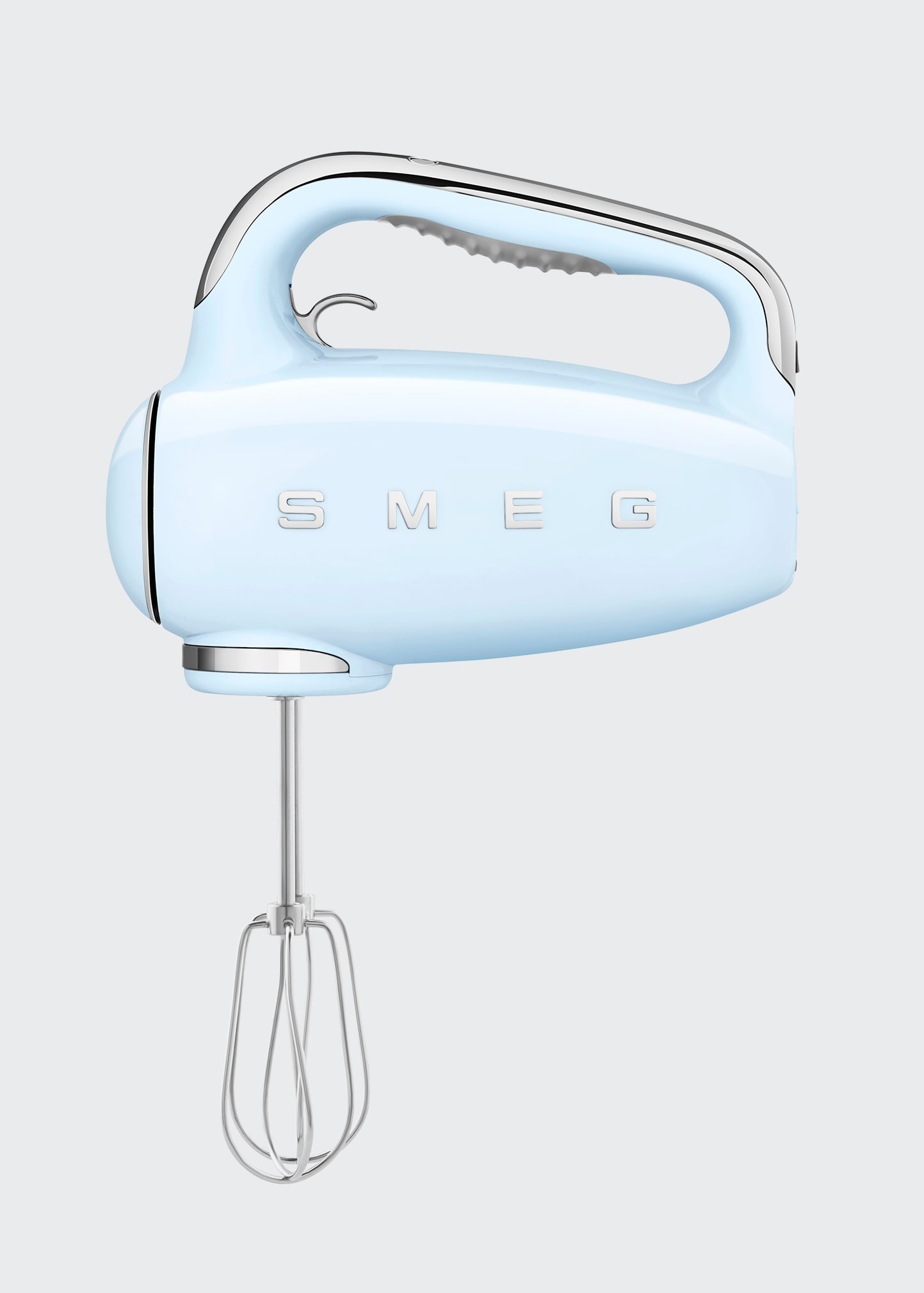 Smeg Logo-plaque Stainless Steel Electric Beater In Pastel Blue