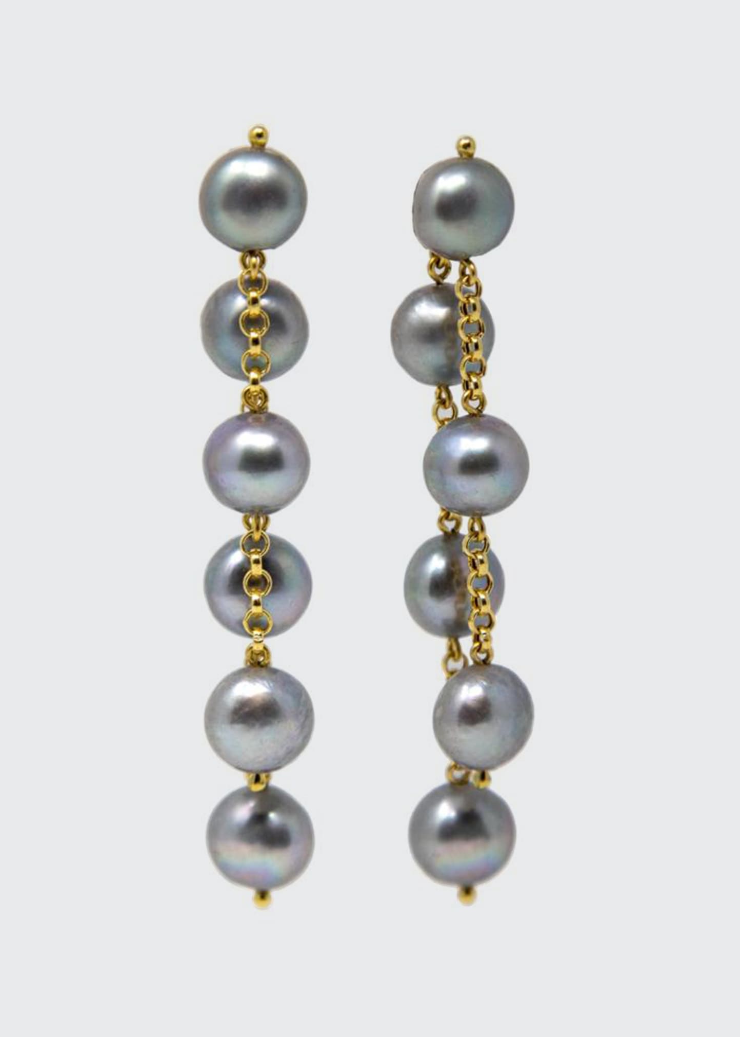 Grazia And Marica Vozza Earrings Back & Front, Fresh Water Pearls,