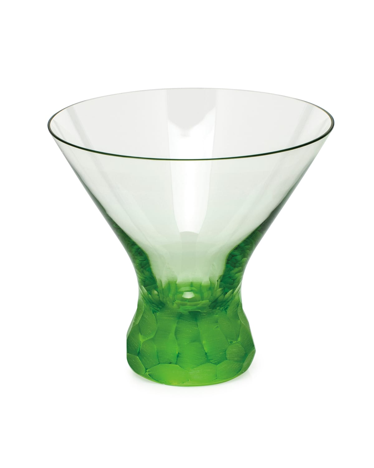 Moser Pebbles Ocean Green Martini Glass