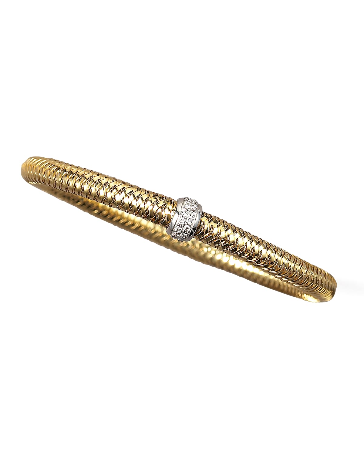Roberto Coin Primavera 18k Rose Gold & Diamond Woven Bracelet