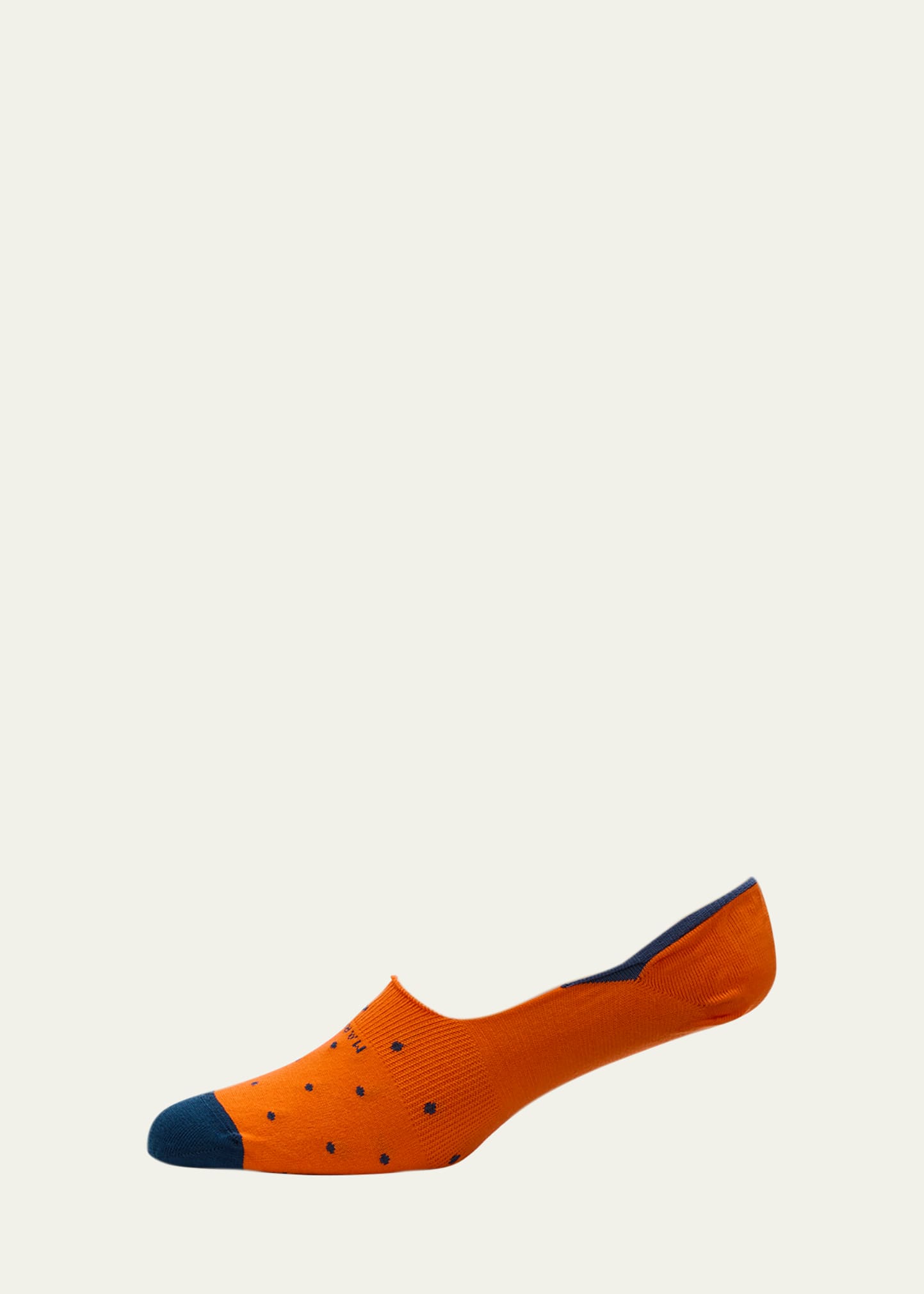 Shop Marcoliani Invisible Touch Dot No-show Socks In 256 Carrot Orange