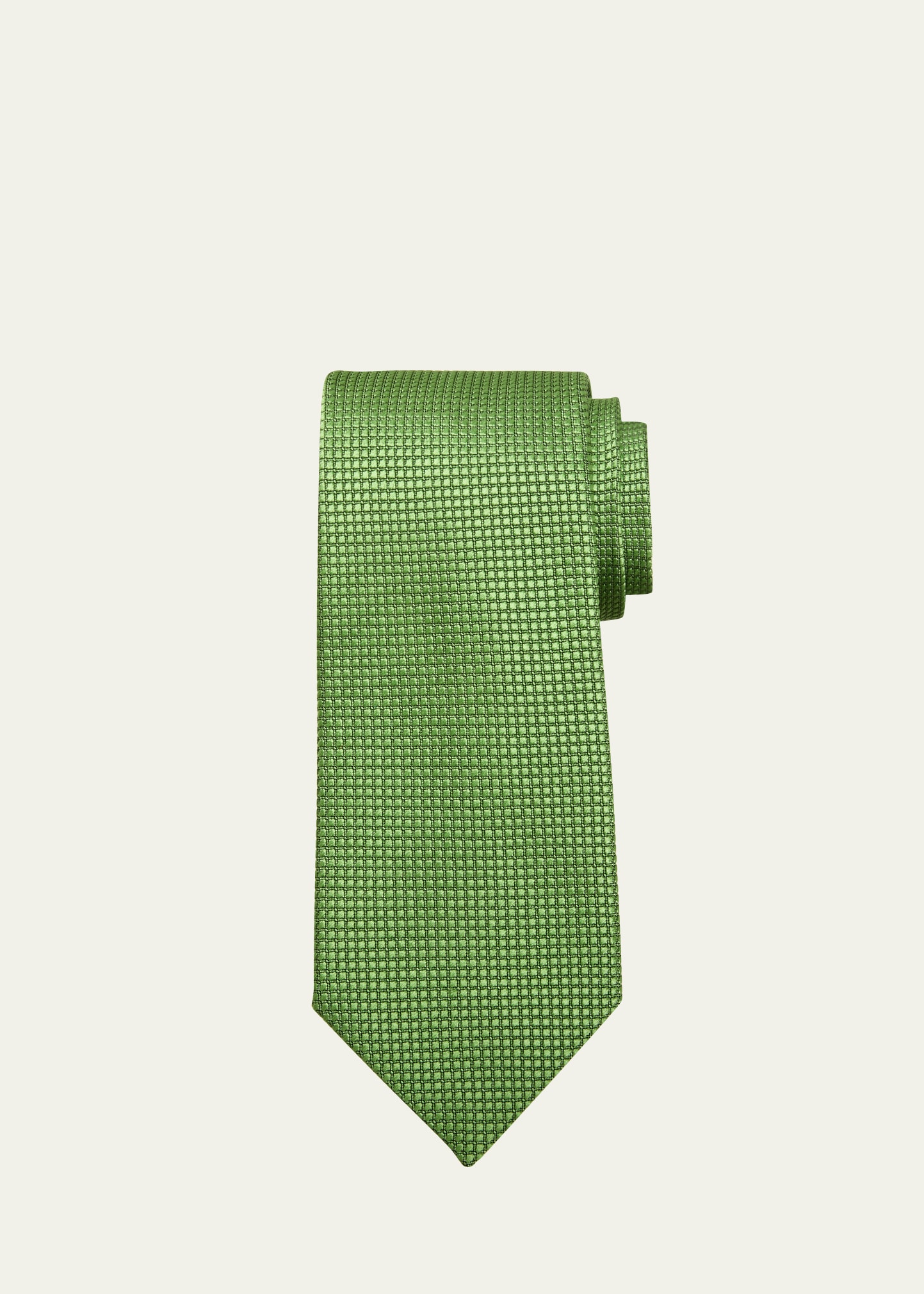 Charvet Men's Textured Silk Tie In Green/blue