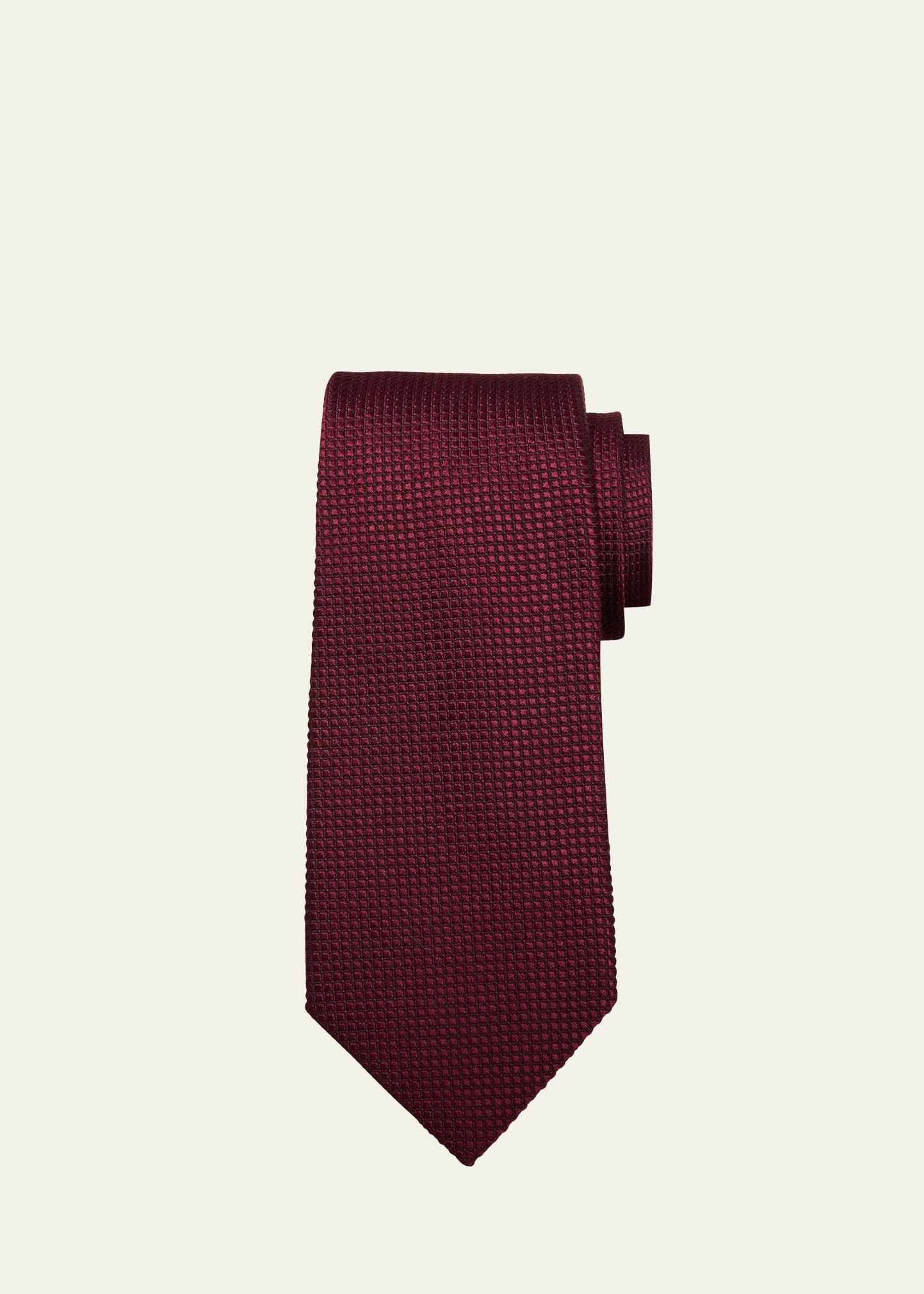 Charvet Men's Textured Silk Tie In Burgundy