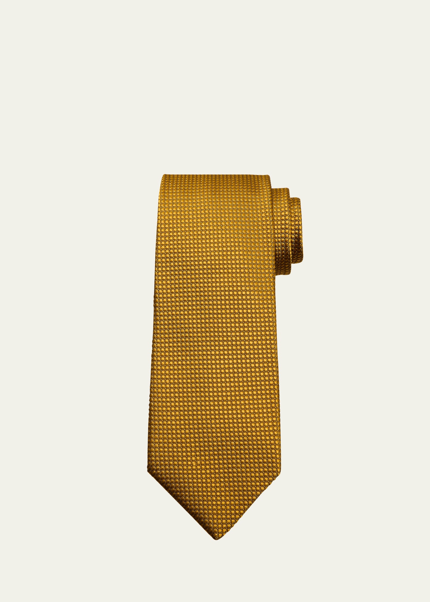 Charvet Men's Textured Silk Tie In Yellow