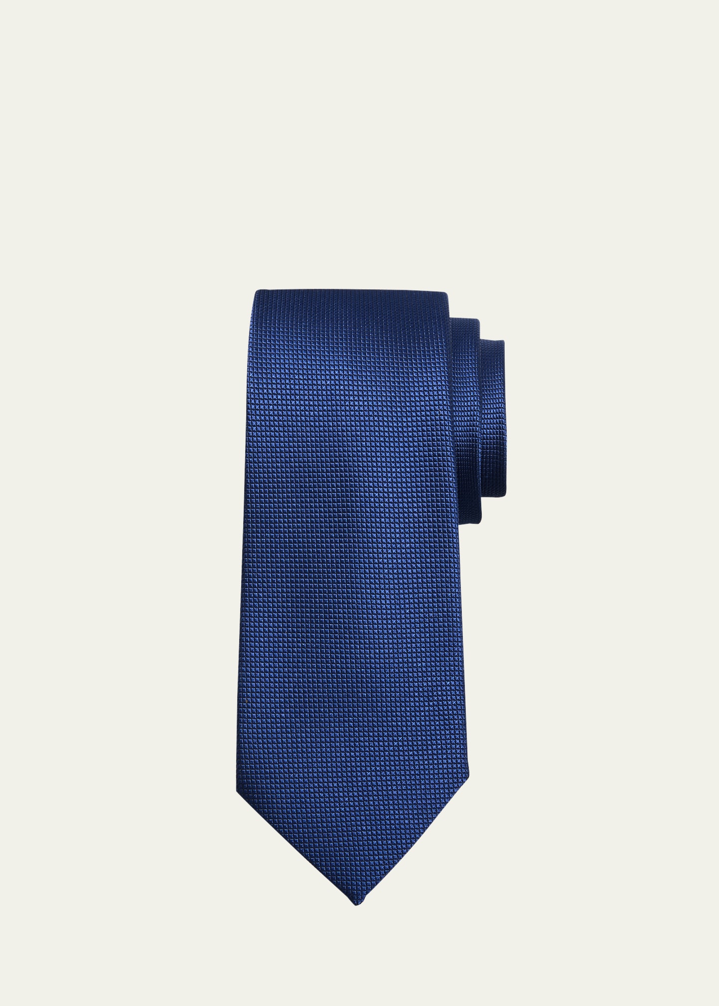 Charvet Men's Micro-textured Silk Tie In Blue