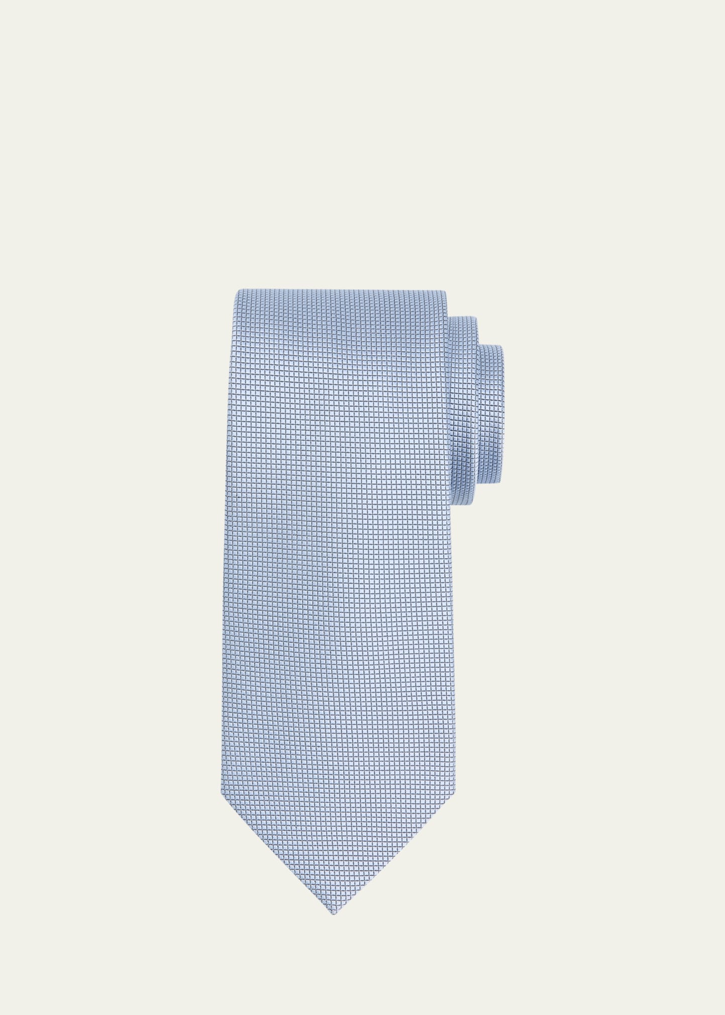 Charvet Men's Micro-textured Silk Tie In Light Blue