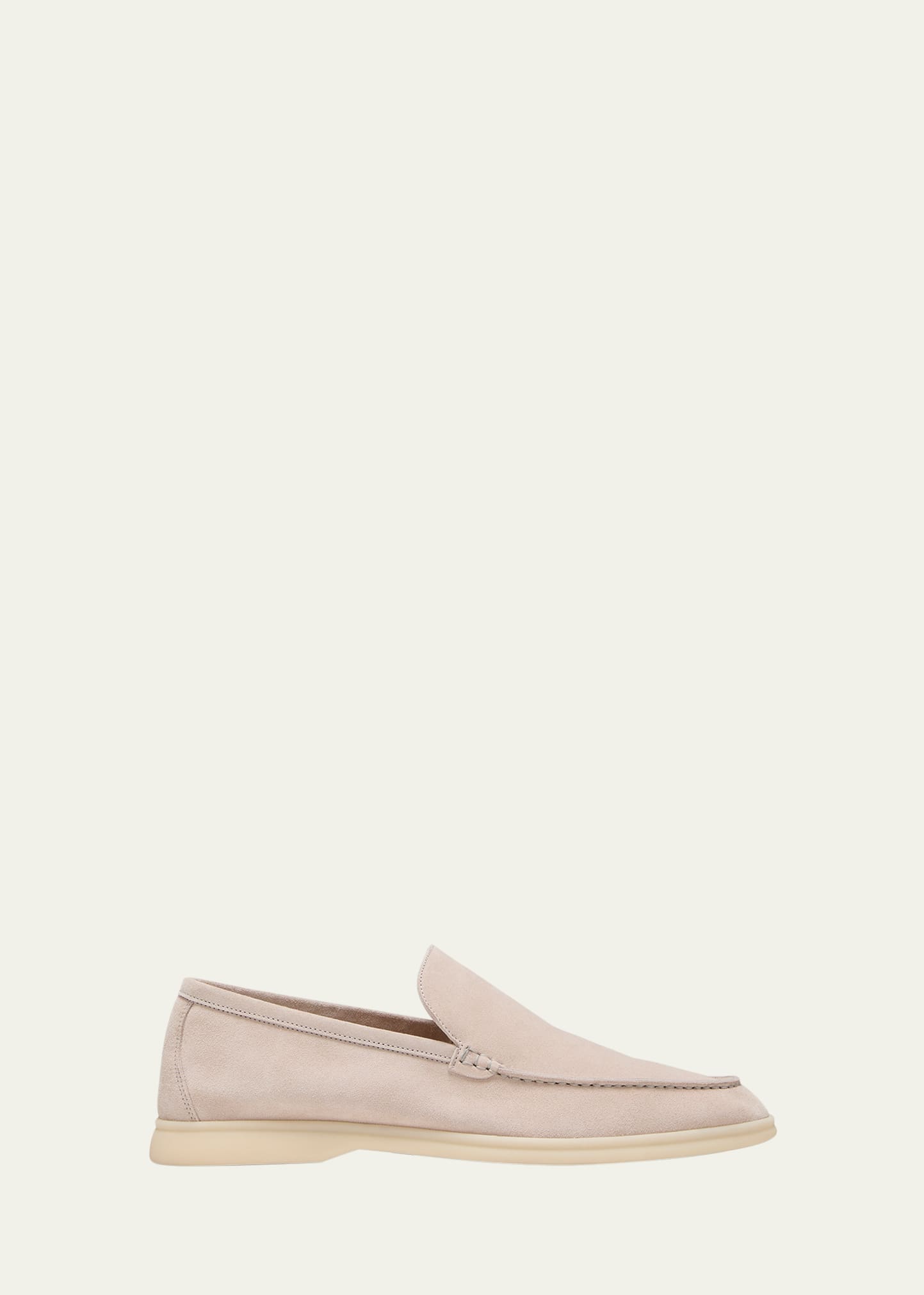 Loro Piana Men's Summer Walk Suede Loafers In Beige