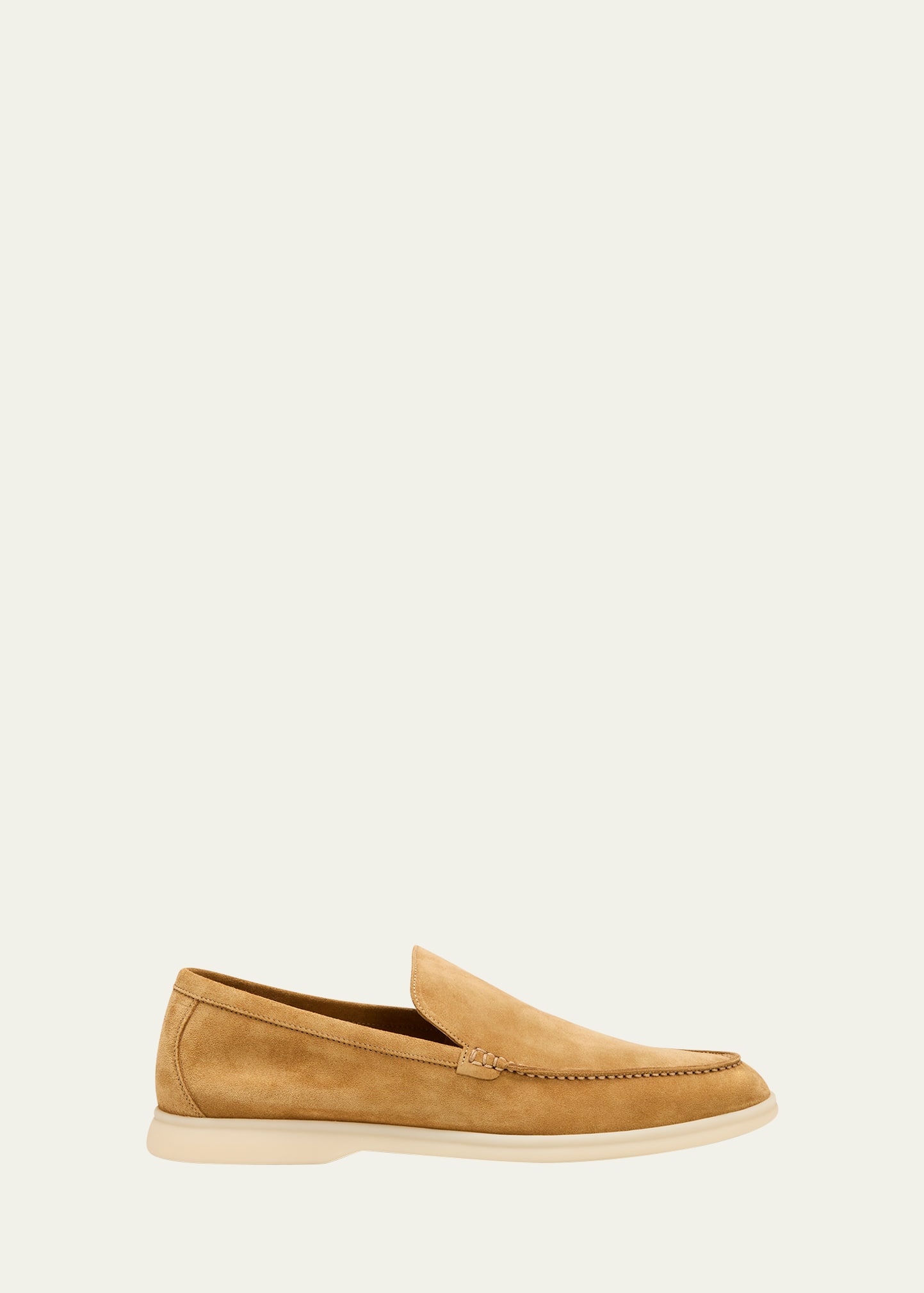 Loro Piana Men's Summer Walk Suede Loafers In Dijon