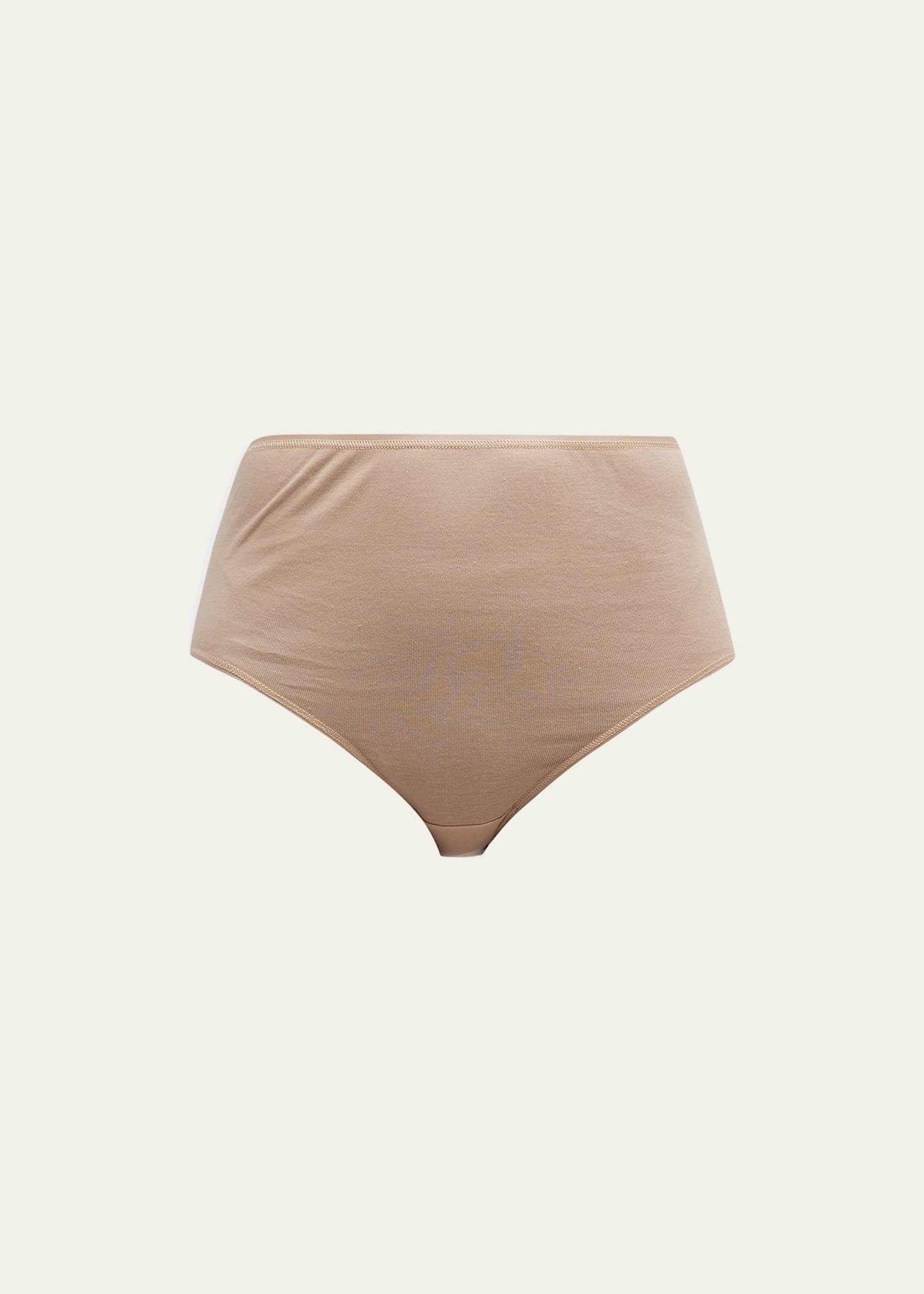 Hanro Seamless Cotton Full-cut Briefs In Beige