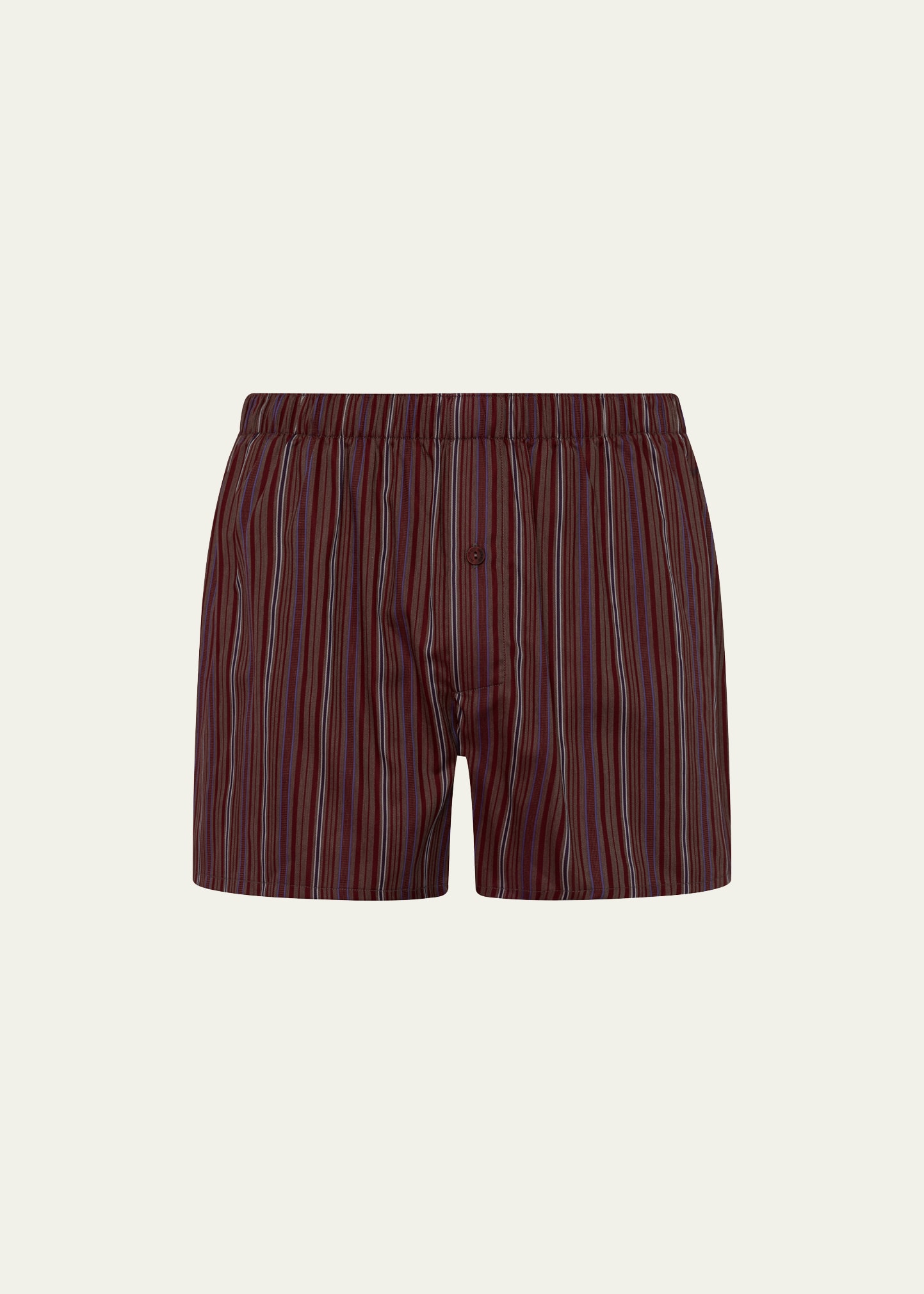 HANRO MEN'S FANCY WOVEN COTTON BOXERS