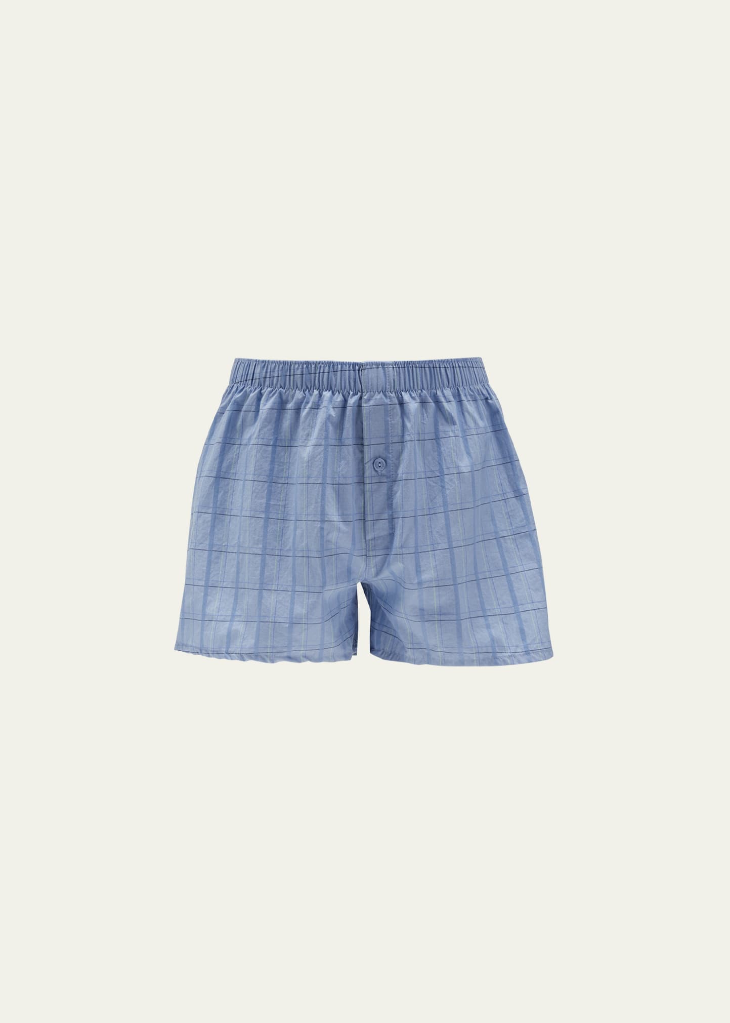 HANRO MEN'S FANCY WOVEN COTTON BOXERS