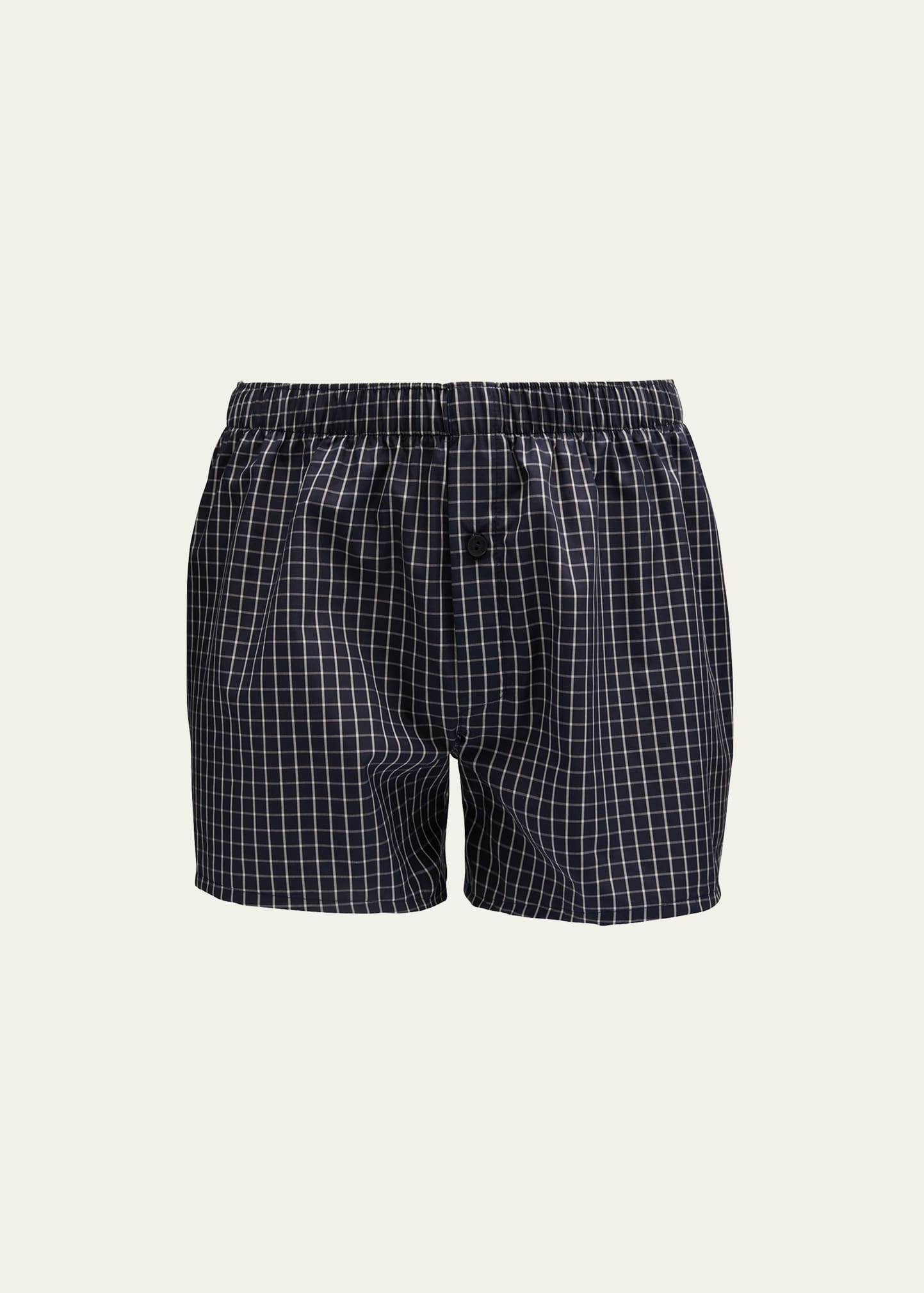 HANRO MEN'S FANCY WOVEN COTTON BOXERS