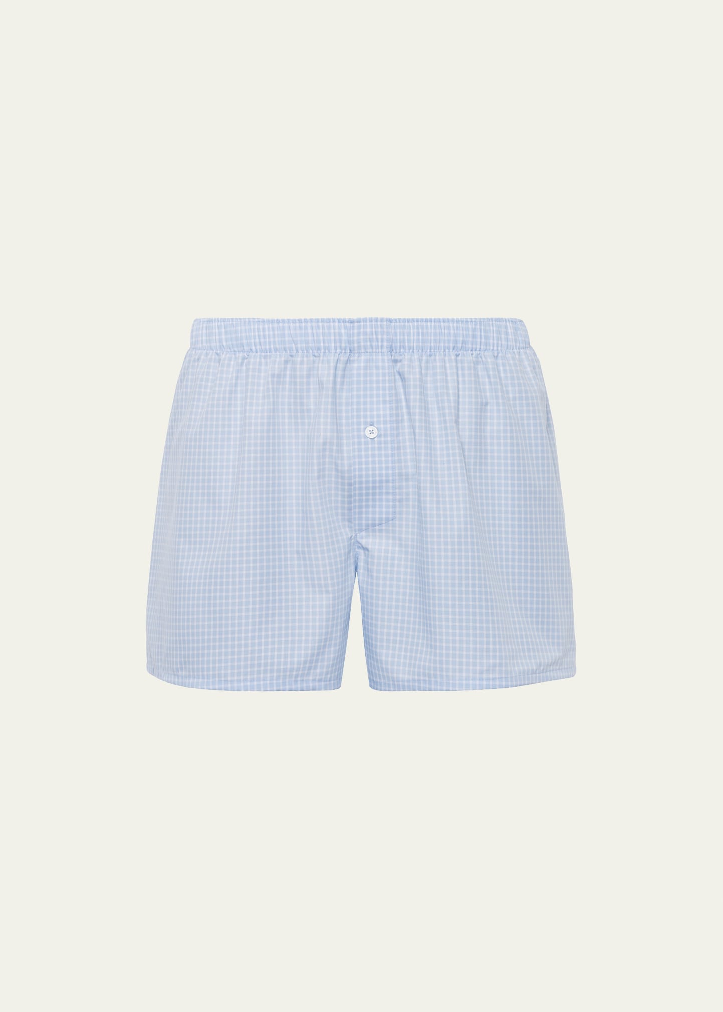 Shop Hanro Men's Fancy Woven Cotton Boxers In Comb Structure