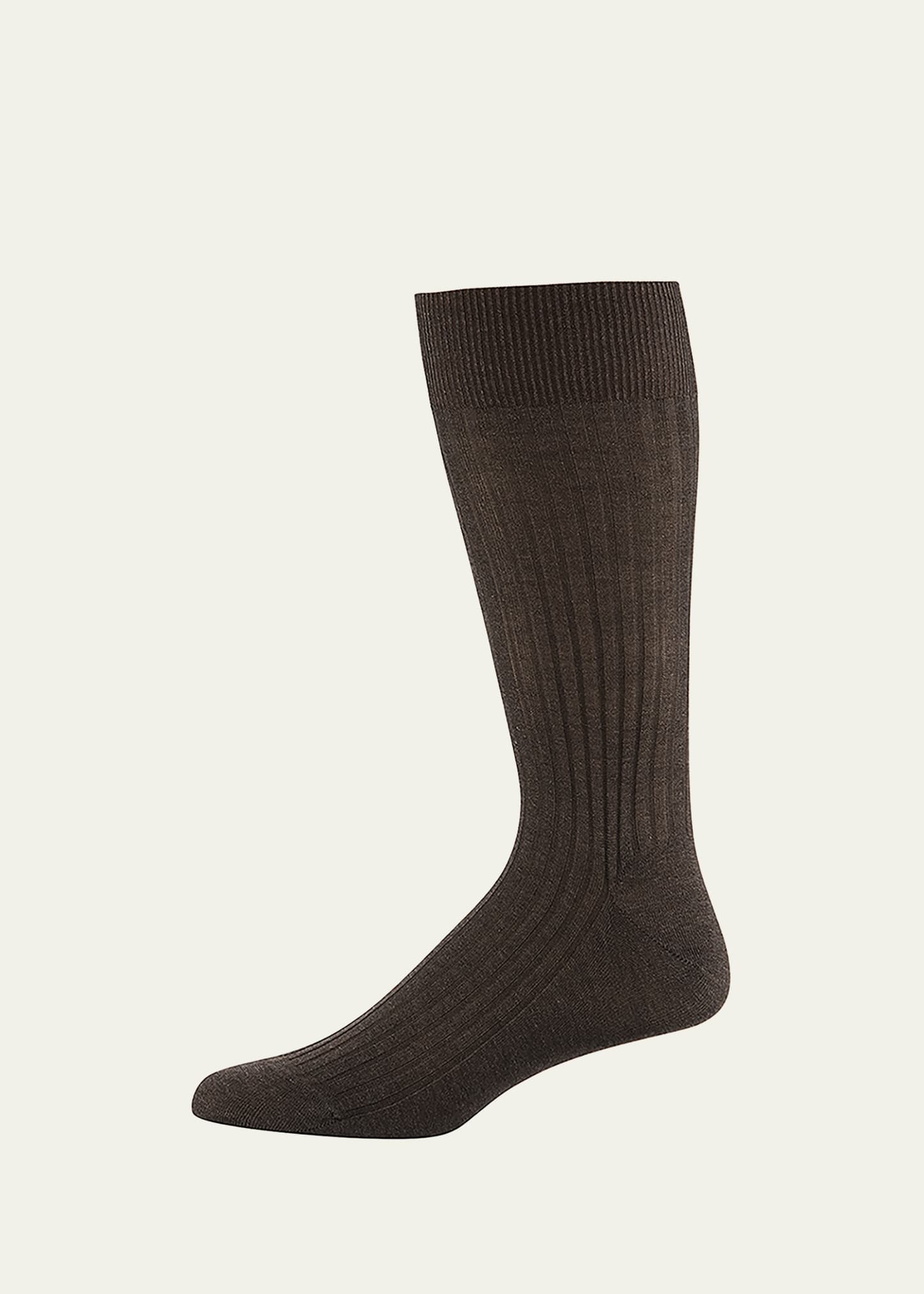 Mid-Calf Stretch-Lisle Dress Socks