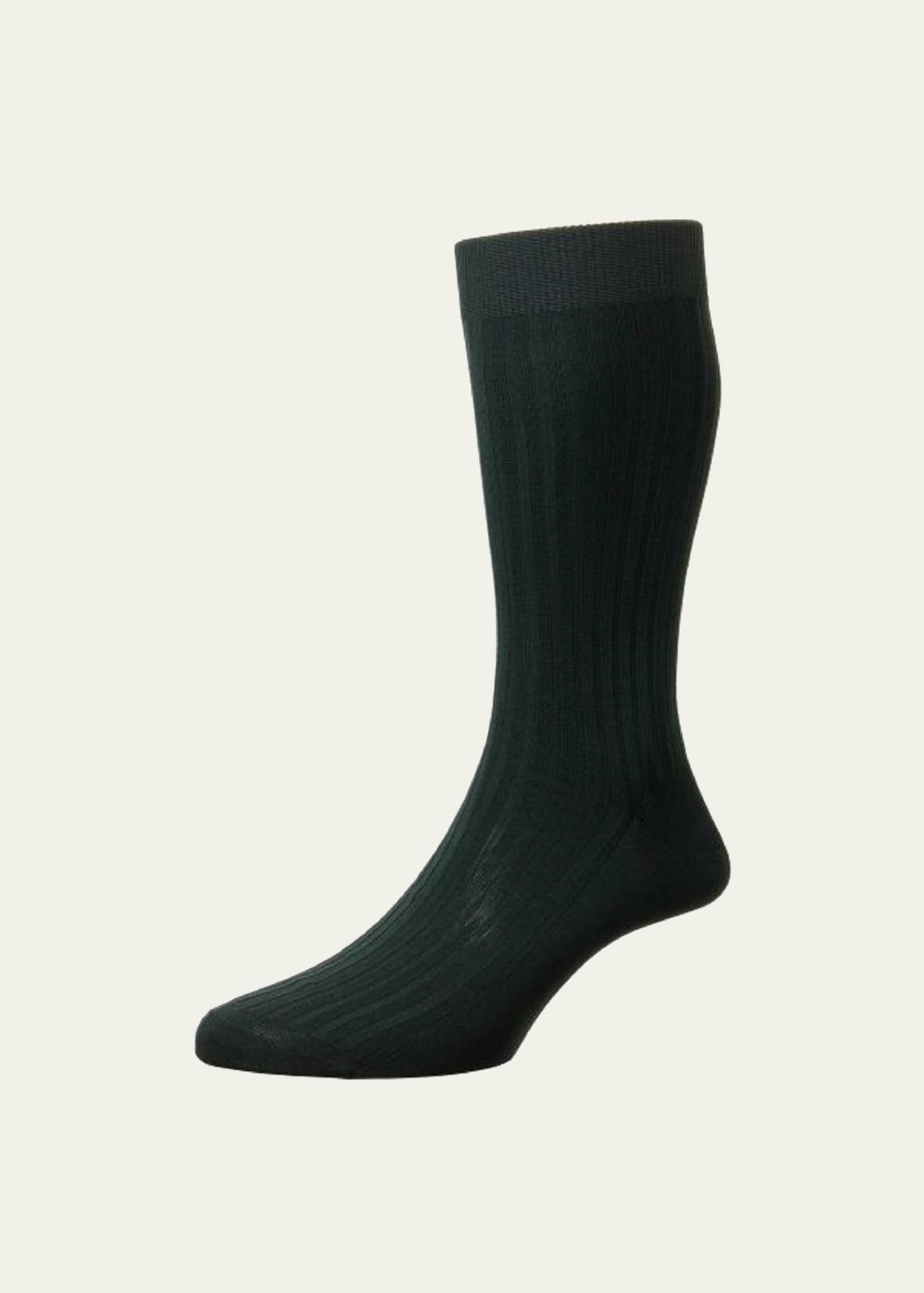 Mid-Calf Stretch-Lisle Dress Socks