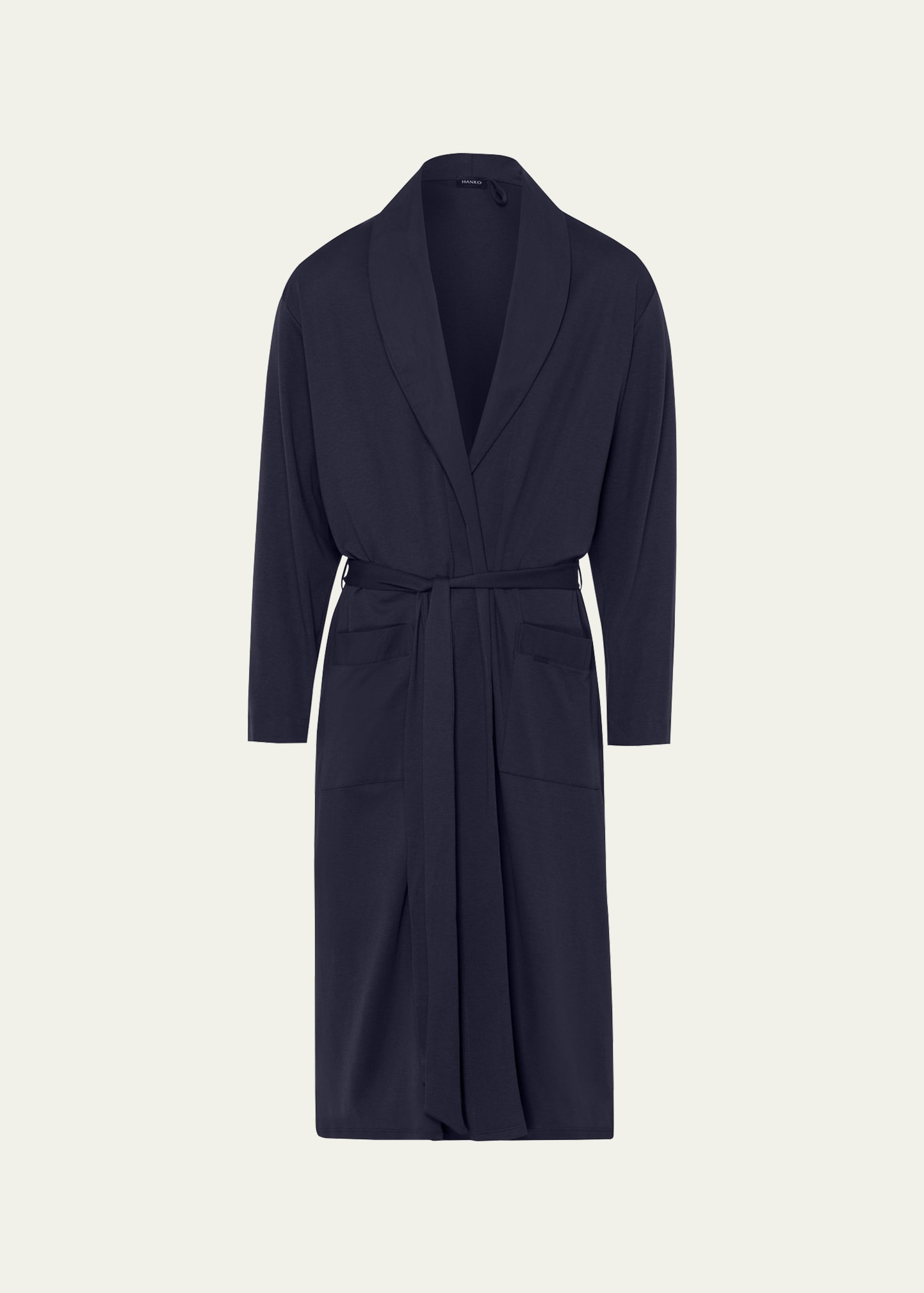 Shop Hanro Night & Day Knit Robe In Black Iris