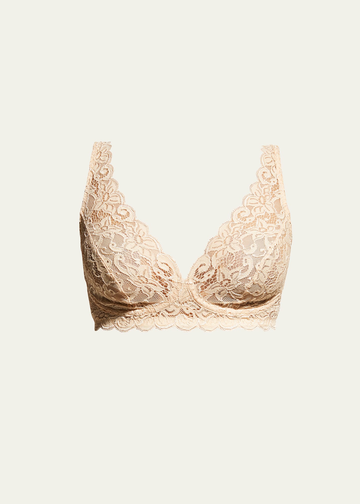 Hanro Luxury Moments Soft Cup Lace Bra In Pigeon