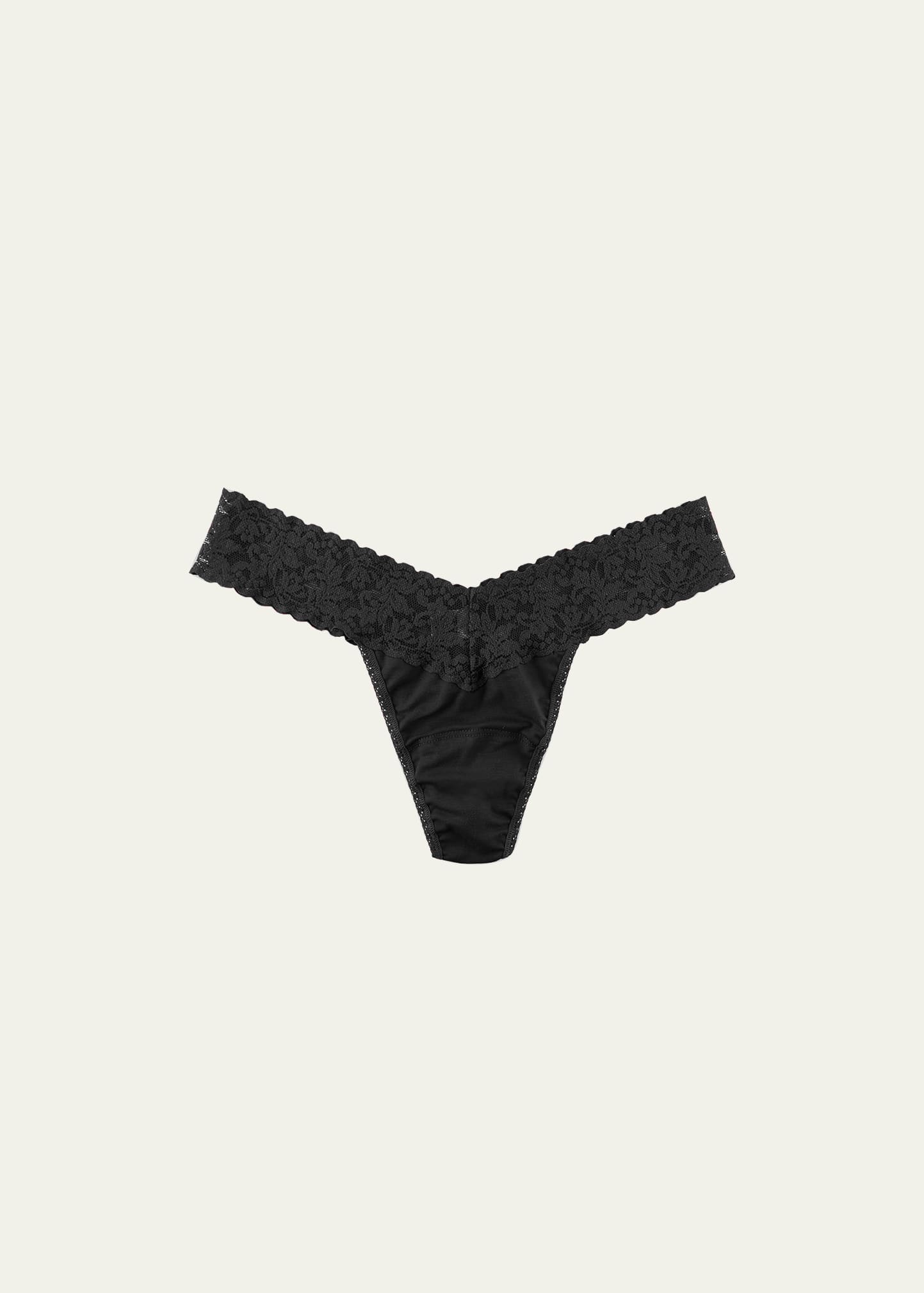 Hanky Panky Signature Lace Original-rise Rolled Thong In White