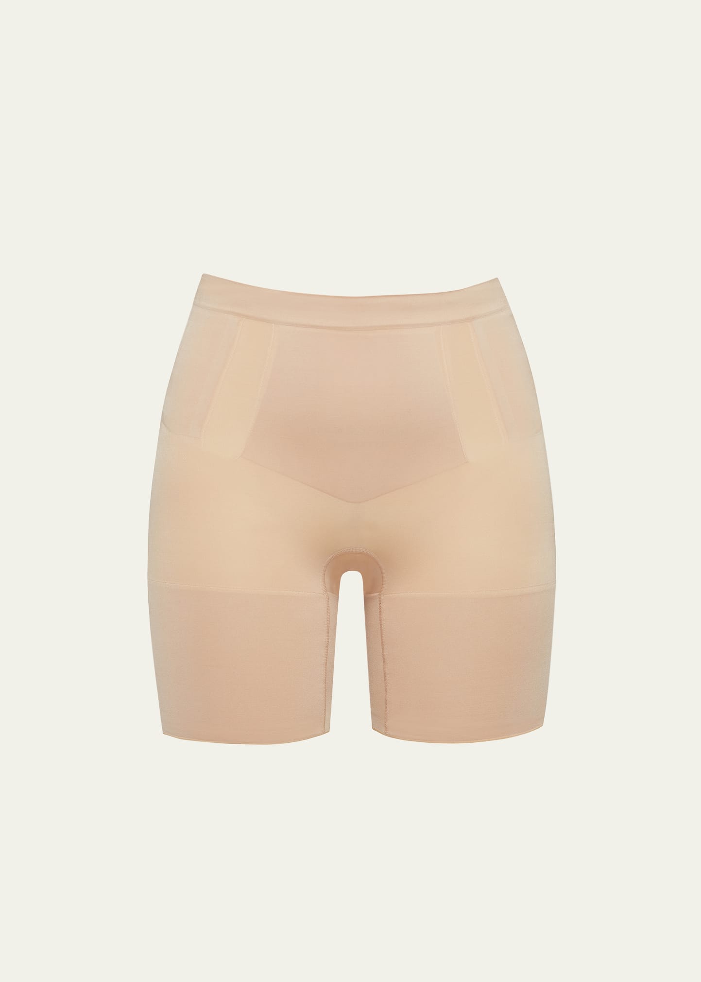 Shop Spanx Oncore Mid-thigh Shorts In Soft Nude