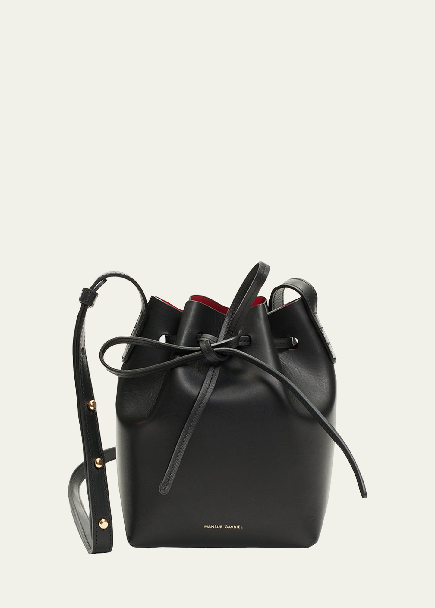 Mini Vegetable-Tanned Leather Bucket Bag