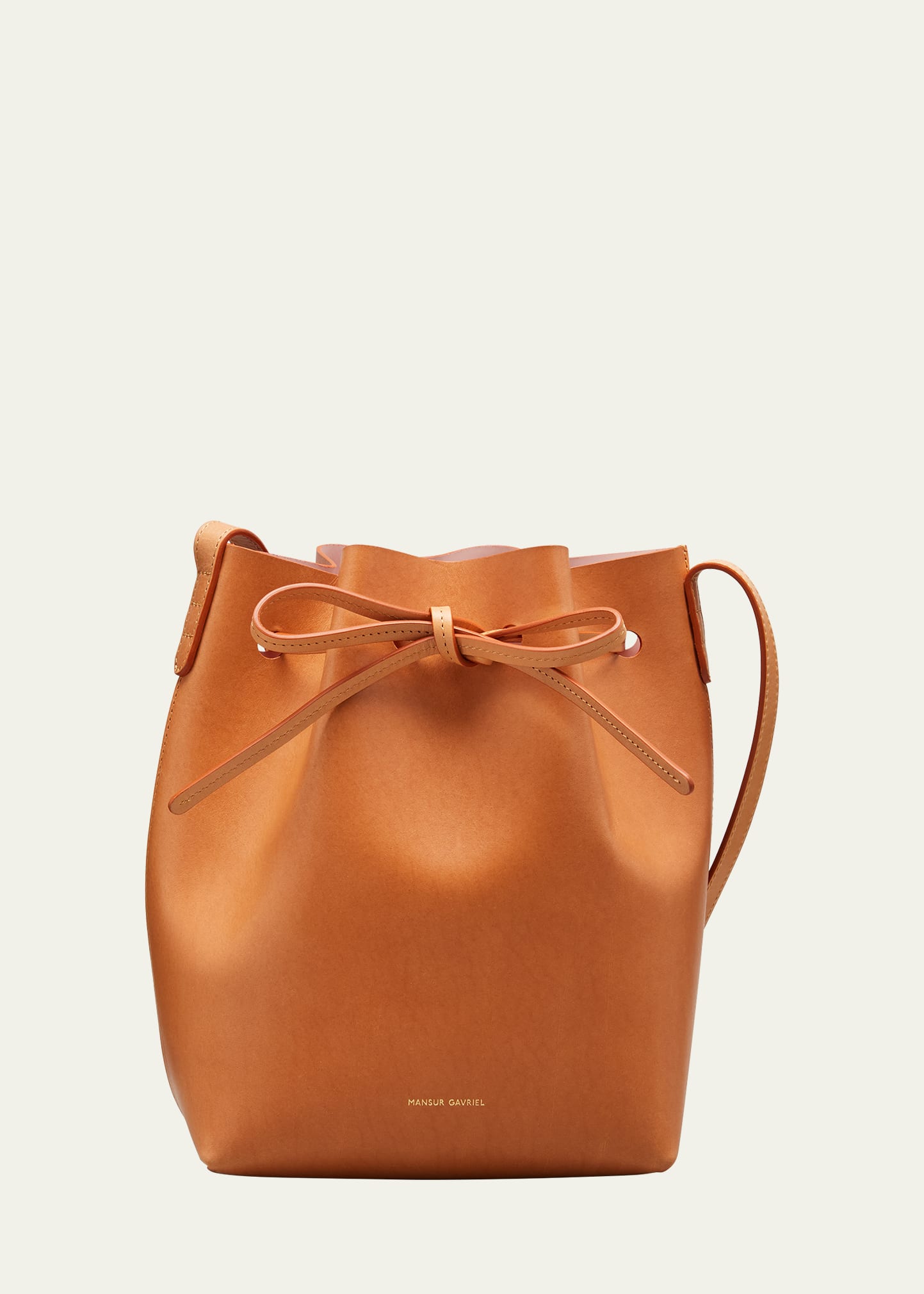 Mansur Gavriel Mini Vegetable-Tanned Leather Bucket Bag