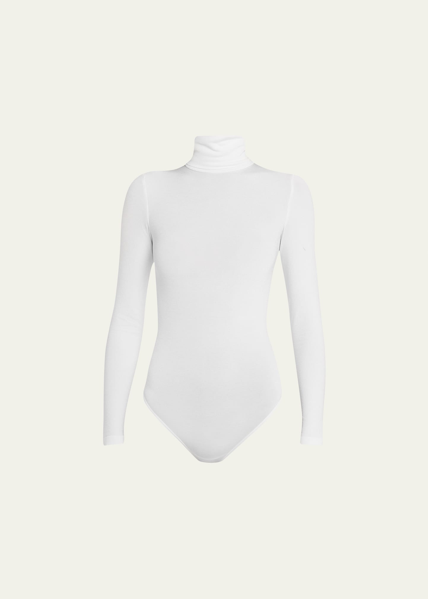 Shop Wolford Colorado Shimmer Turtleneck Bodysuit In White