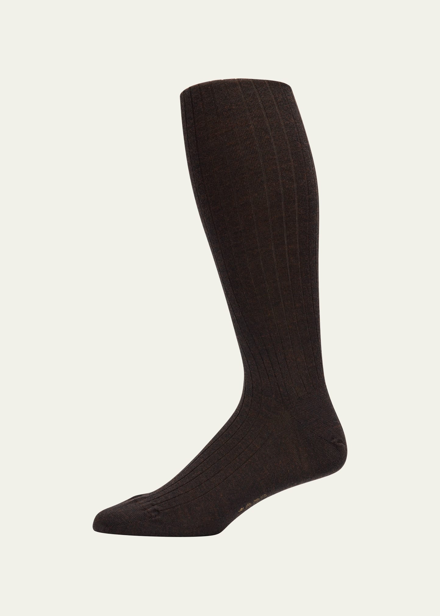 Sozzi Calze Men's Cashmere Silk Over-calf Socks In Brown Pattern