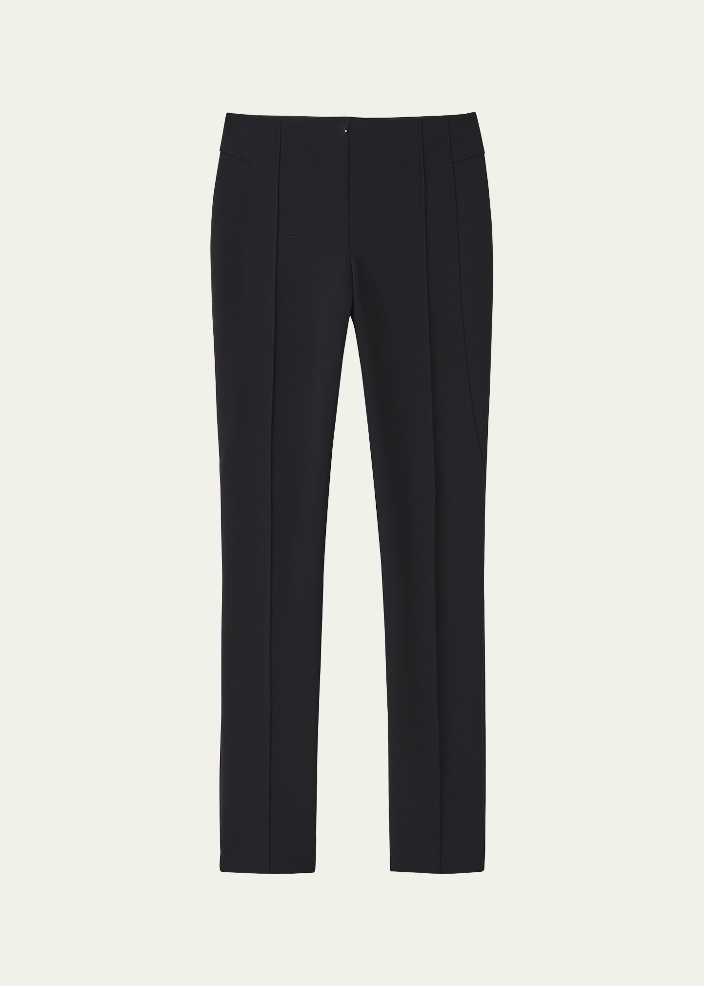 Lafayette 148 Gramercy Acclaimed-stretch Pants In Black