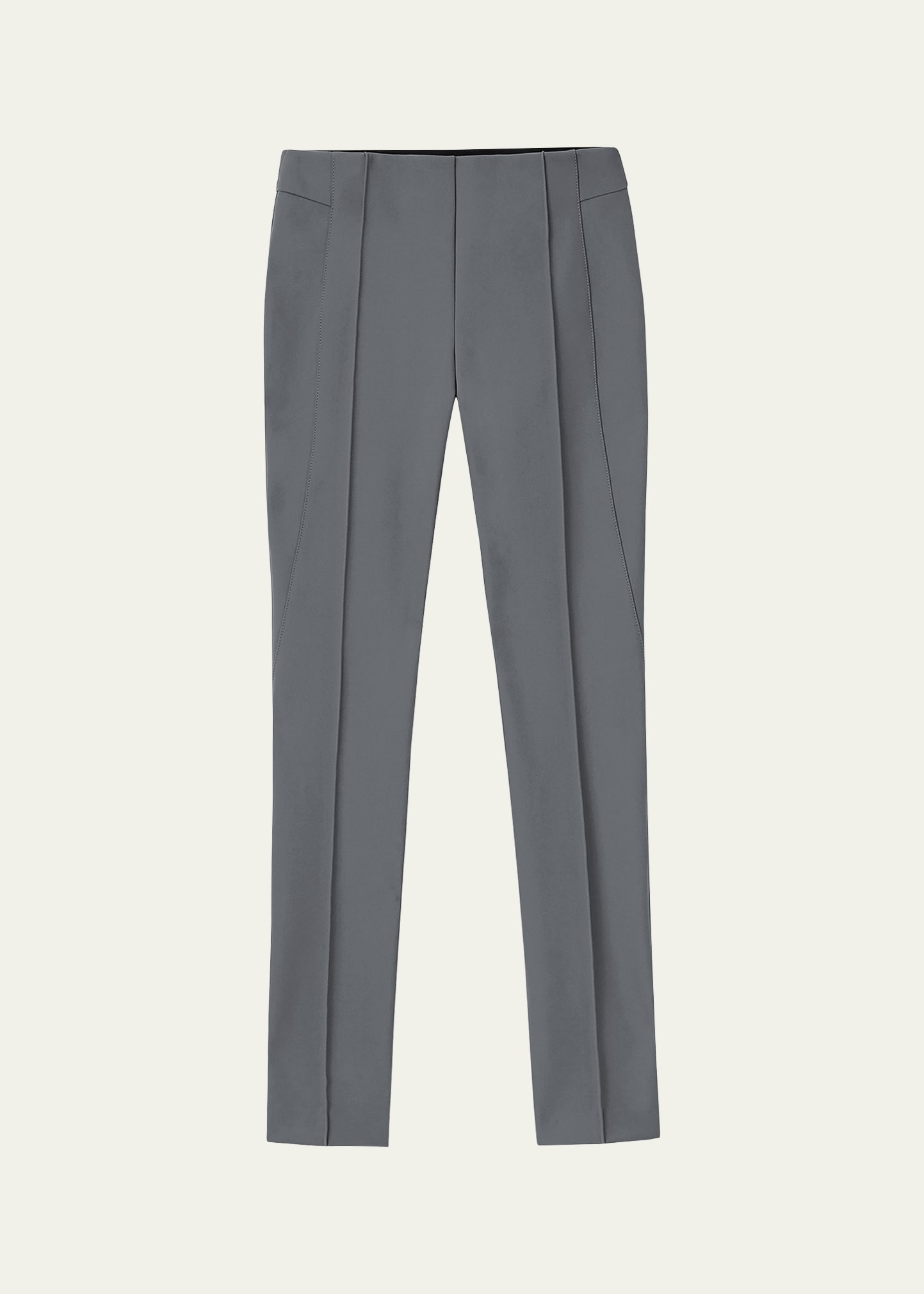 Shop Lafayette 148 Gramercy Acclaimed-stretch Pants In Shale